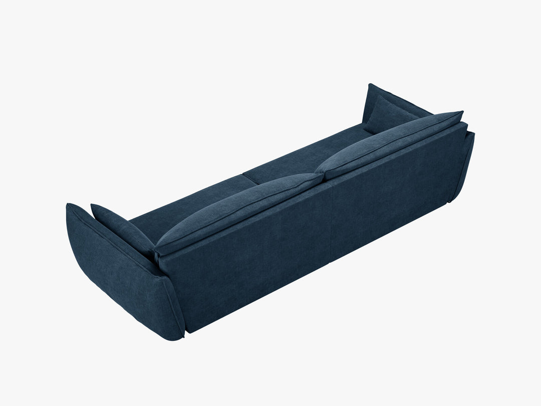 Micadoni 4-Sitzer Sofa Kaelle Chenille Over The Horizon Königsblau