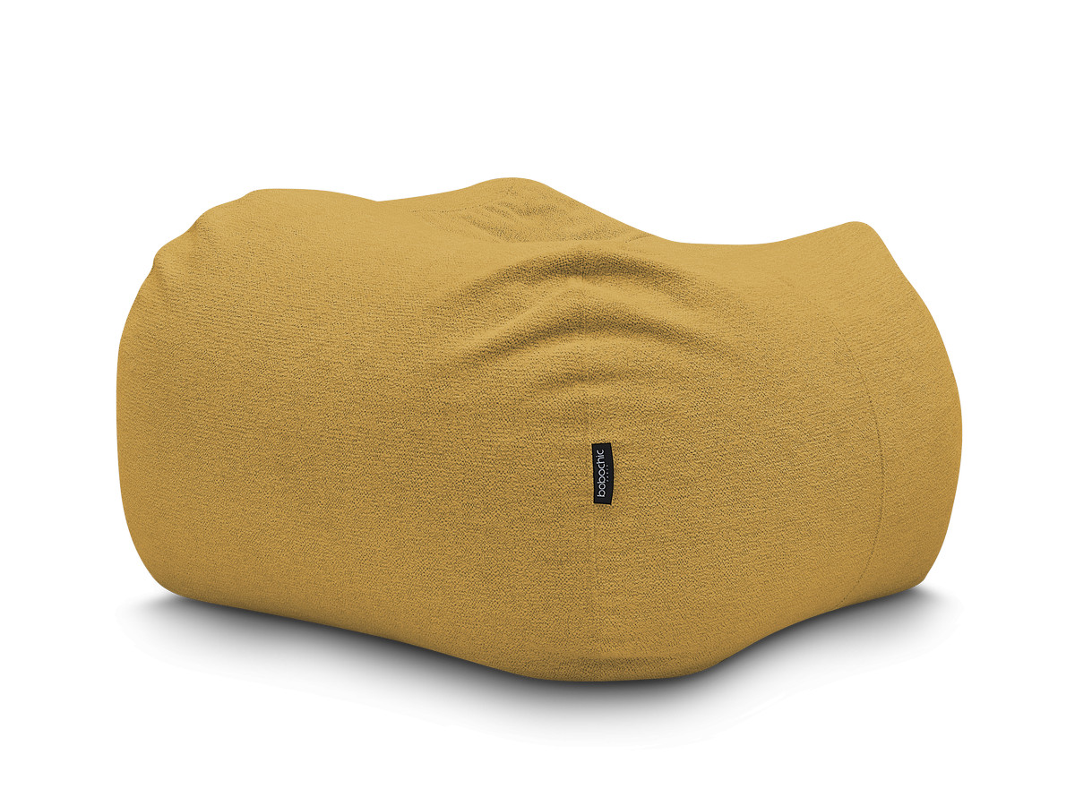 Bobochic Voltaire Pouf 120 × 70 cm Melange-Stoff Gelb