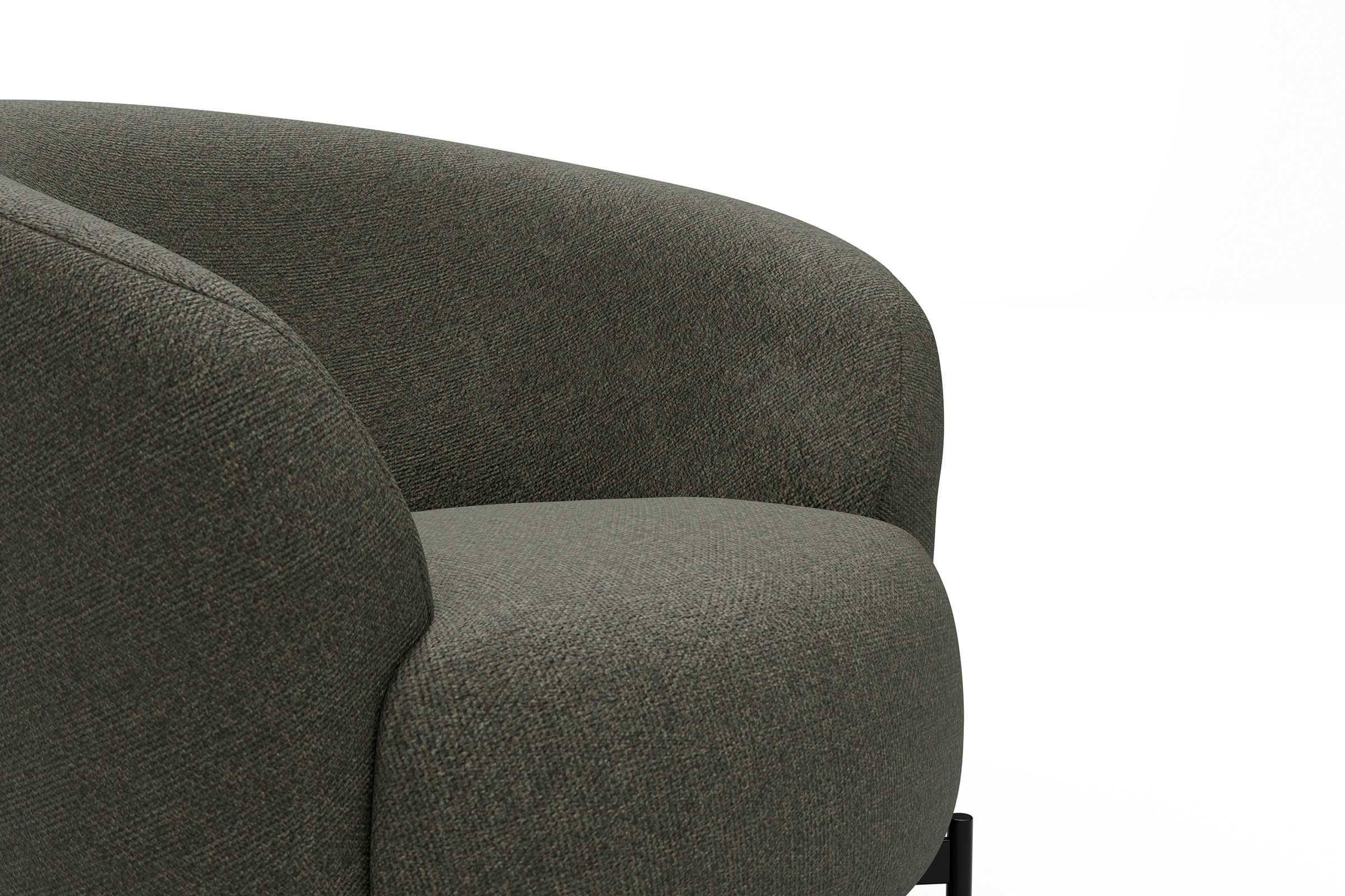 Sessel Ronda X-Metallgestell Schwarz Sama-Winter-Moss