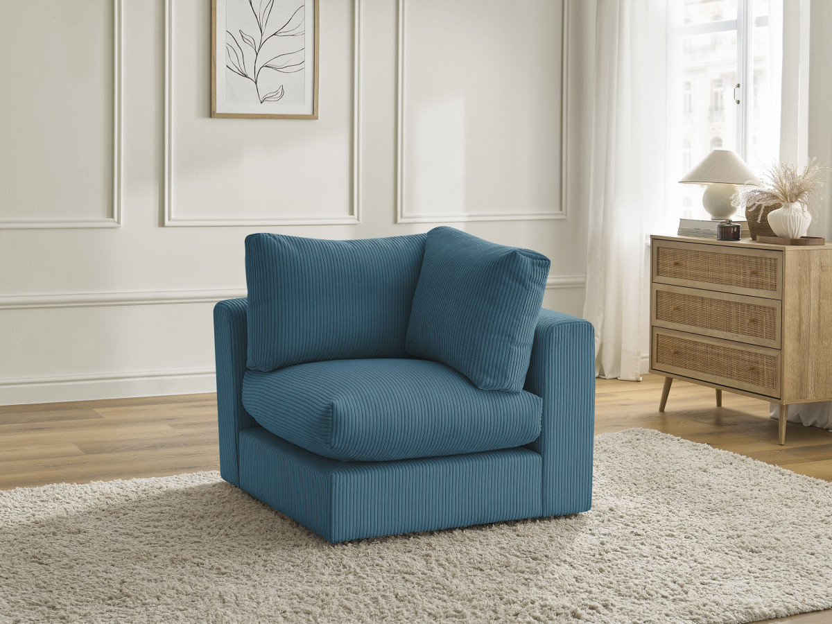 Bobochic Paris Eckmodul Cordsamt Hellblau