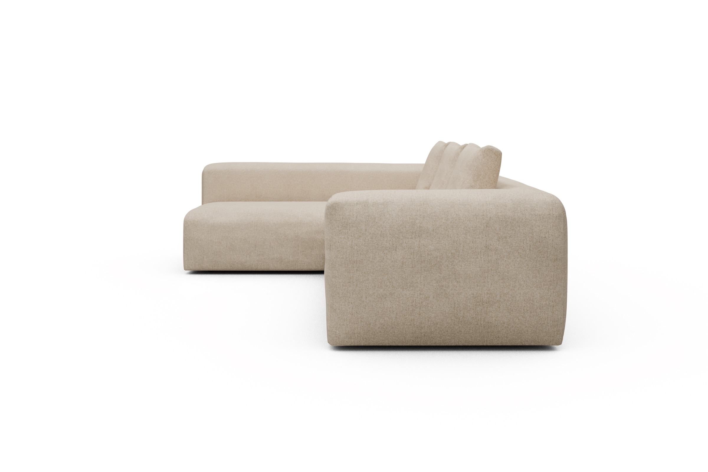 Ecksofa Fred 2x 2,5-Sitzer links offen Casone-Natural-Beige
