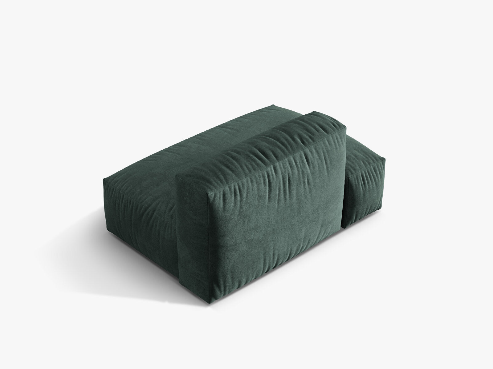 Micadoni Ecksofa-Modul Martina 1-Sitzer Links Samt Petrol