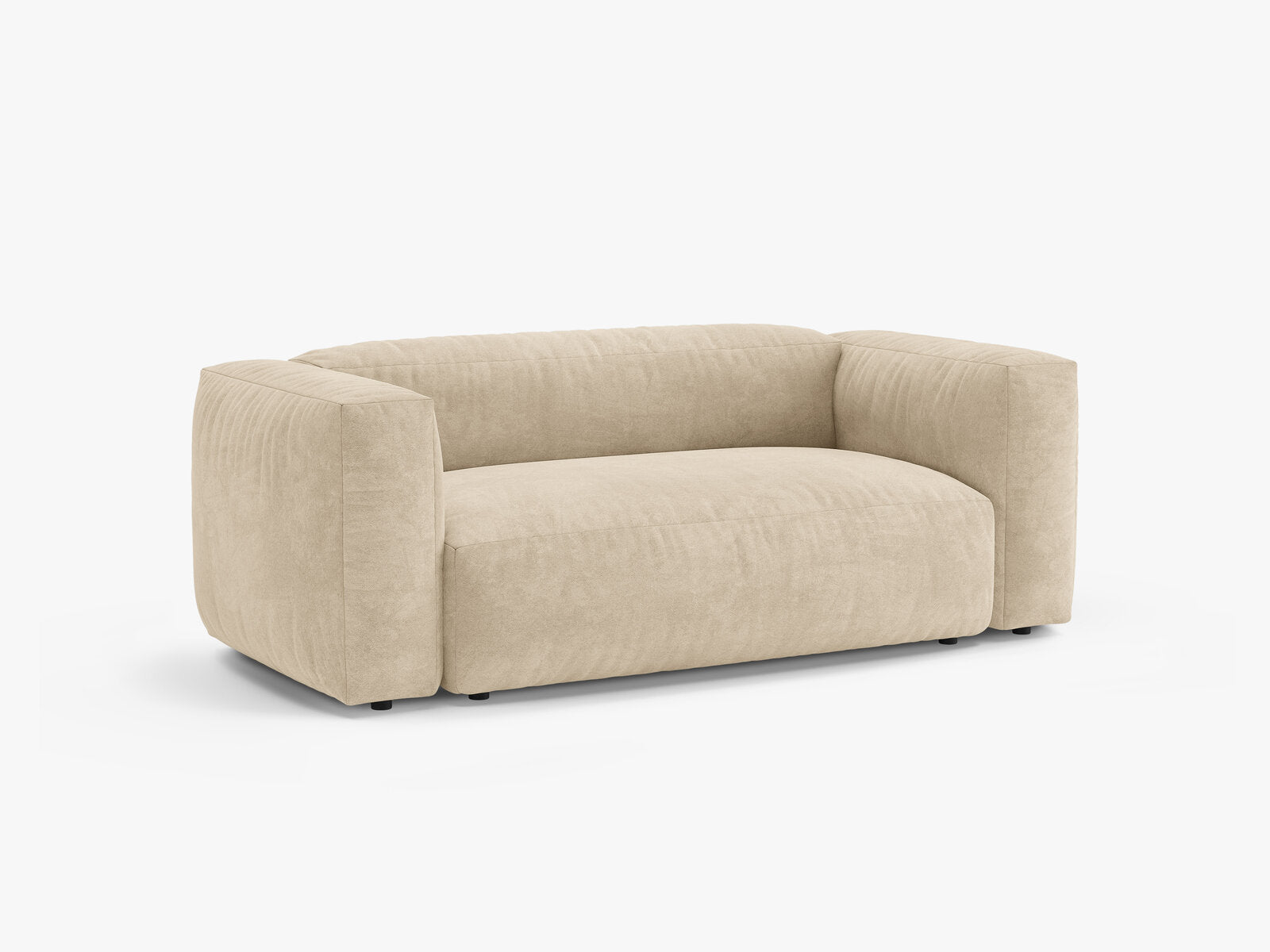 Micadoni Martina Sofa 2-Sitzer Samt Vogue Helles Beige