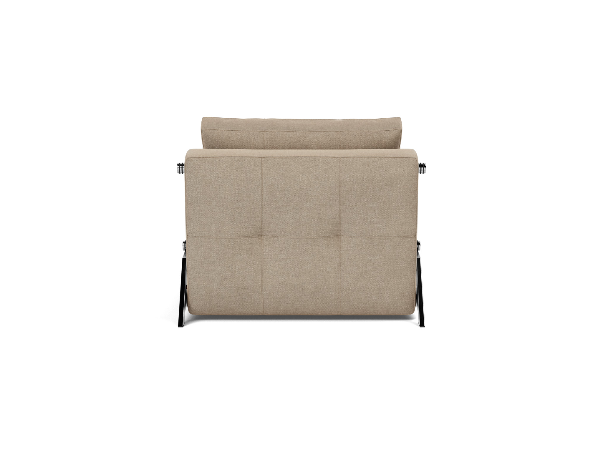 Schlafsessel Cubed 90 Flachgewebe Phobos 587-Mocha Beine Chrom