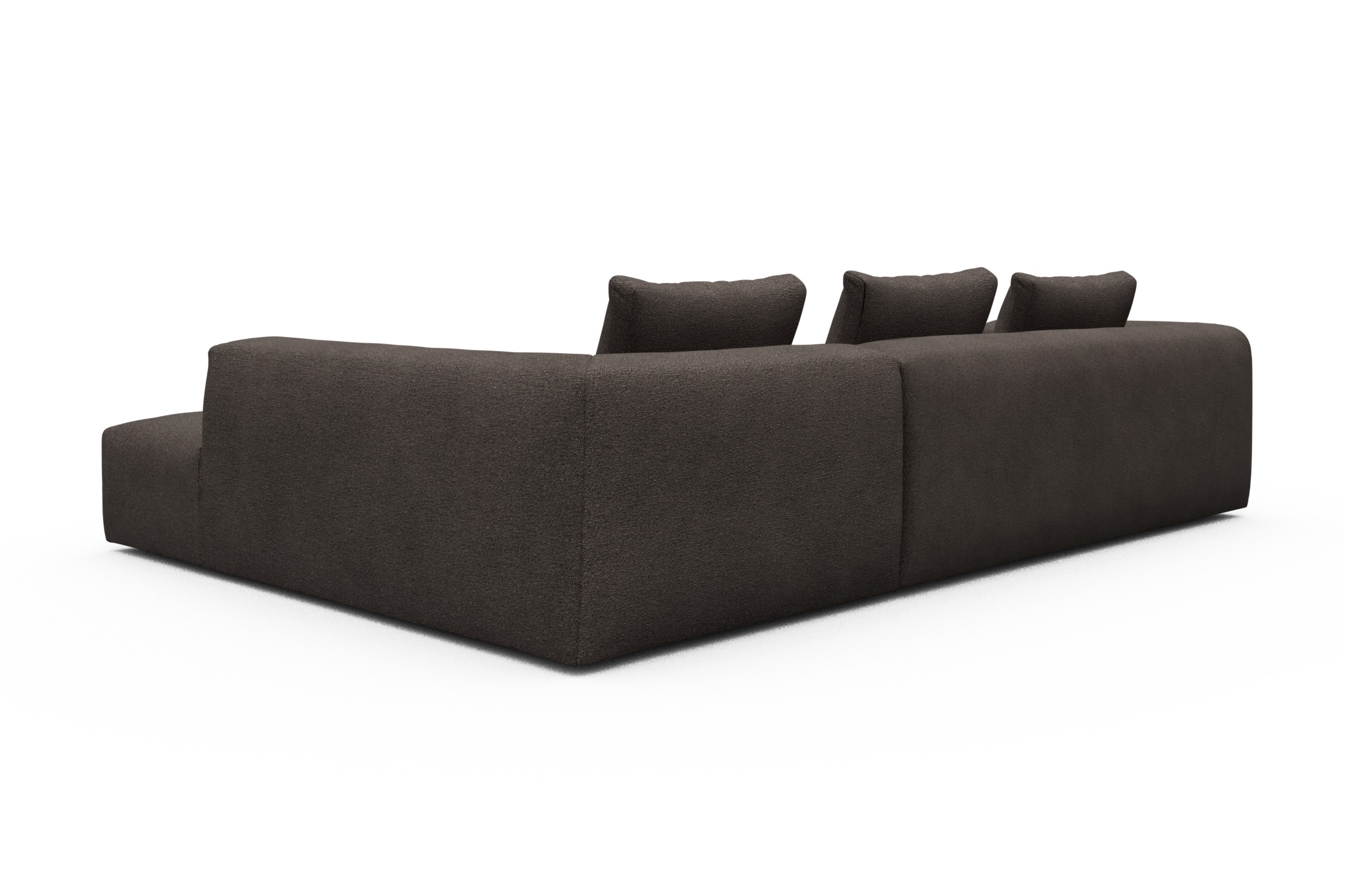 Ecksofa Fred Relax-Ecke rechts mit 2,5-Sitzer Boucle-Taupe