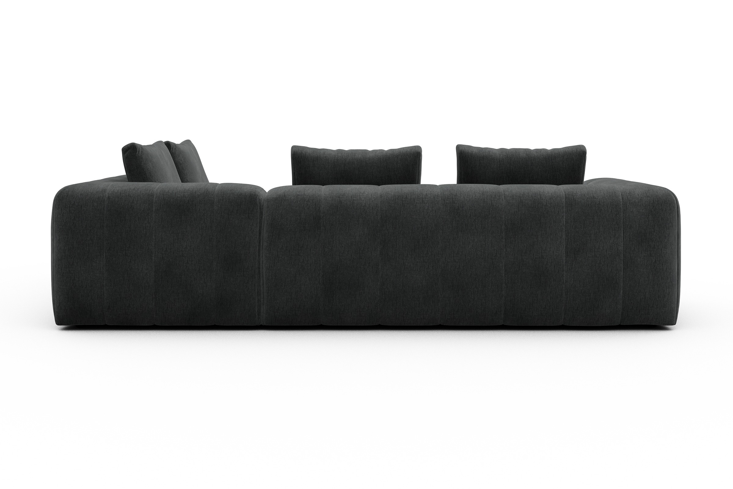 Ecksofa Hugo 2x 2,5-Sitzer Armlehne links Smooth-Deep-Warm-Grey