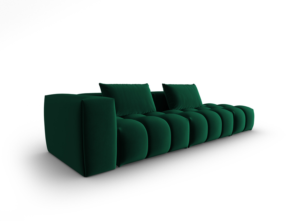 Cosmopolitan Design Sofa Verona 4-Sitzer offen Samt Casino Flaschengrün Rechts