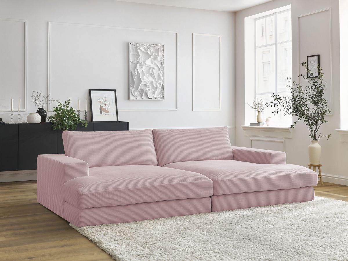 Bobochic Leonard Sofa 4-Sitzer 234 × 159 cm Cordsamt Violett