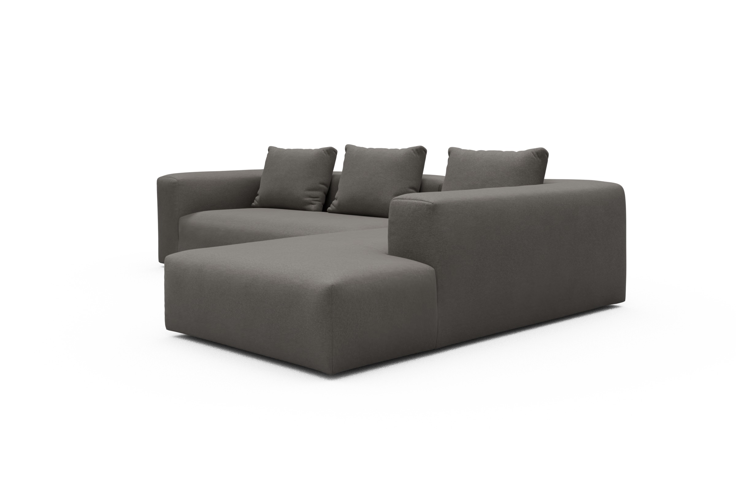 Ecksofa Fred Relax-Ecke rechts mit 2,5-Sitzer Satya-Taupe
