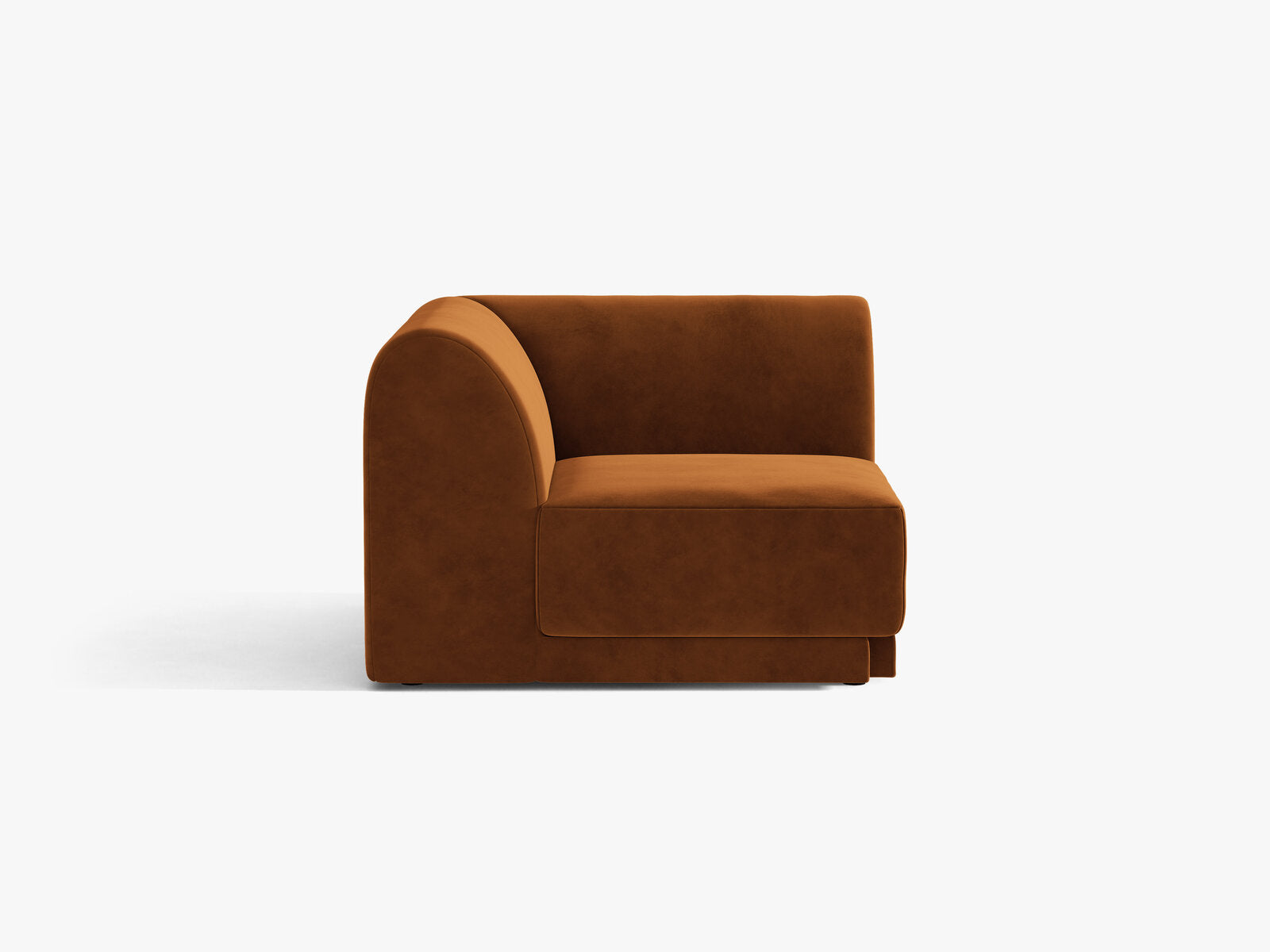 Micadoni Modul Ecke Miley Samt Bluvel Terrakotta