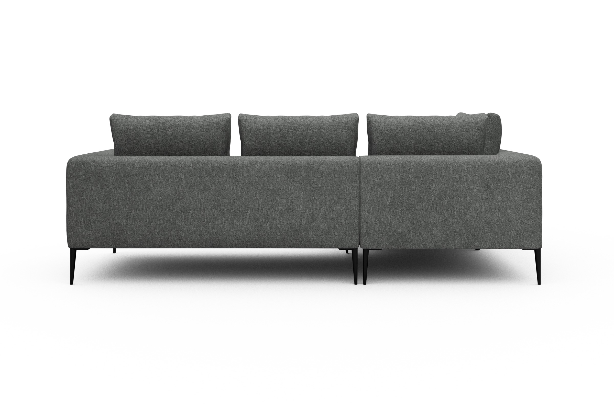 Ecksofa Paul Relax-Ecke links mit 2-Sitzer Boucle-Ash-Grey