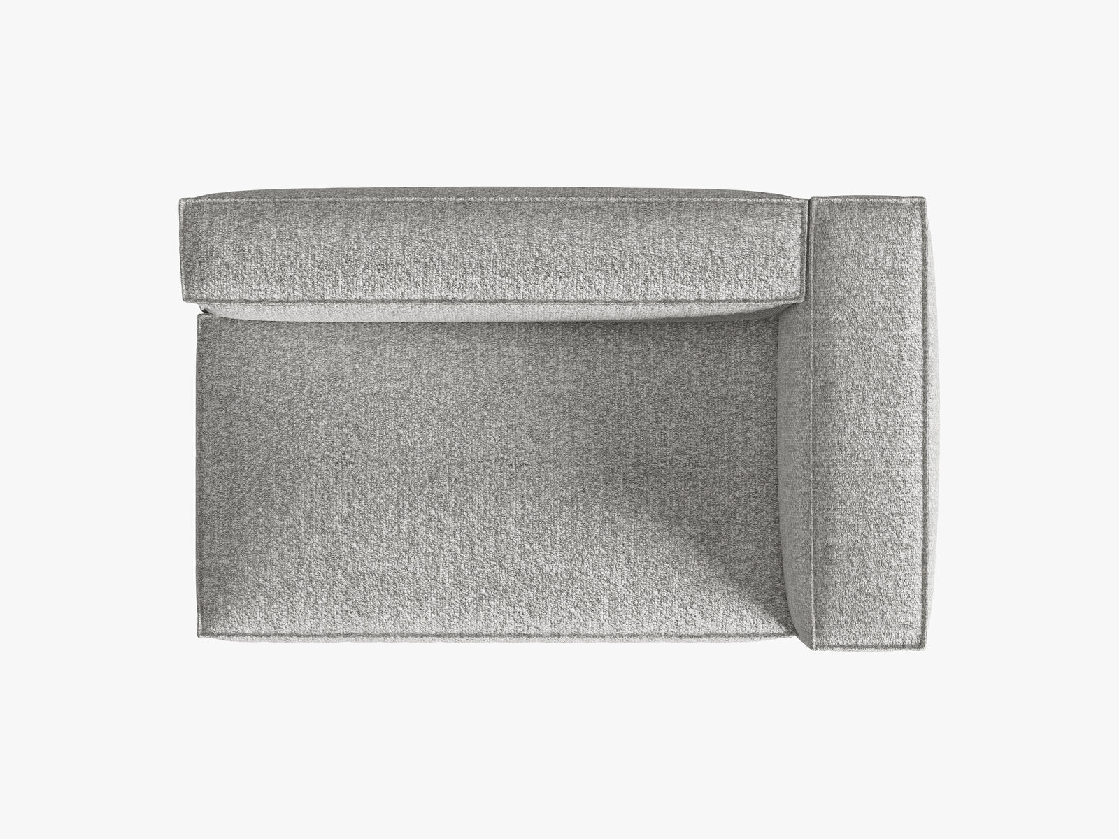 Micadoni Modul Nuria Groß 3-Sitzer Boucle Monet Silber Rechts