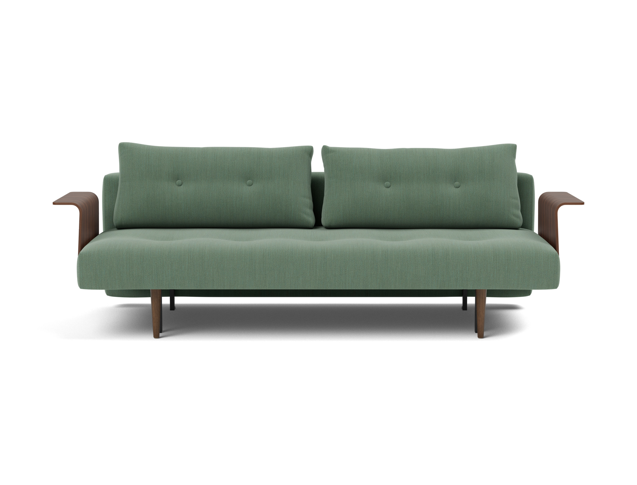 Schlafsofa Recast mit Armlehnen Flachgewebe Elegance 518-Green
