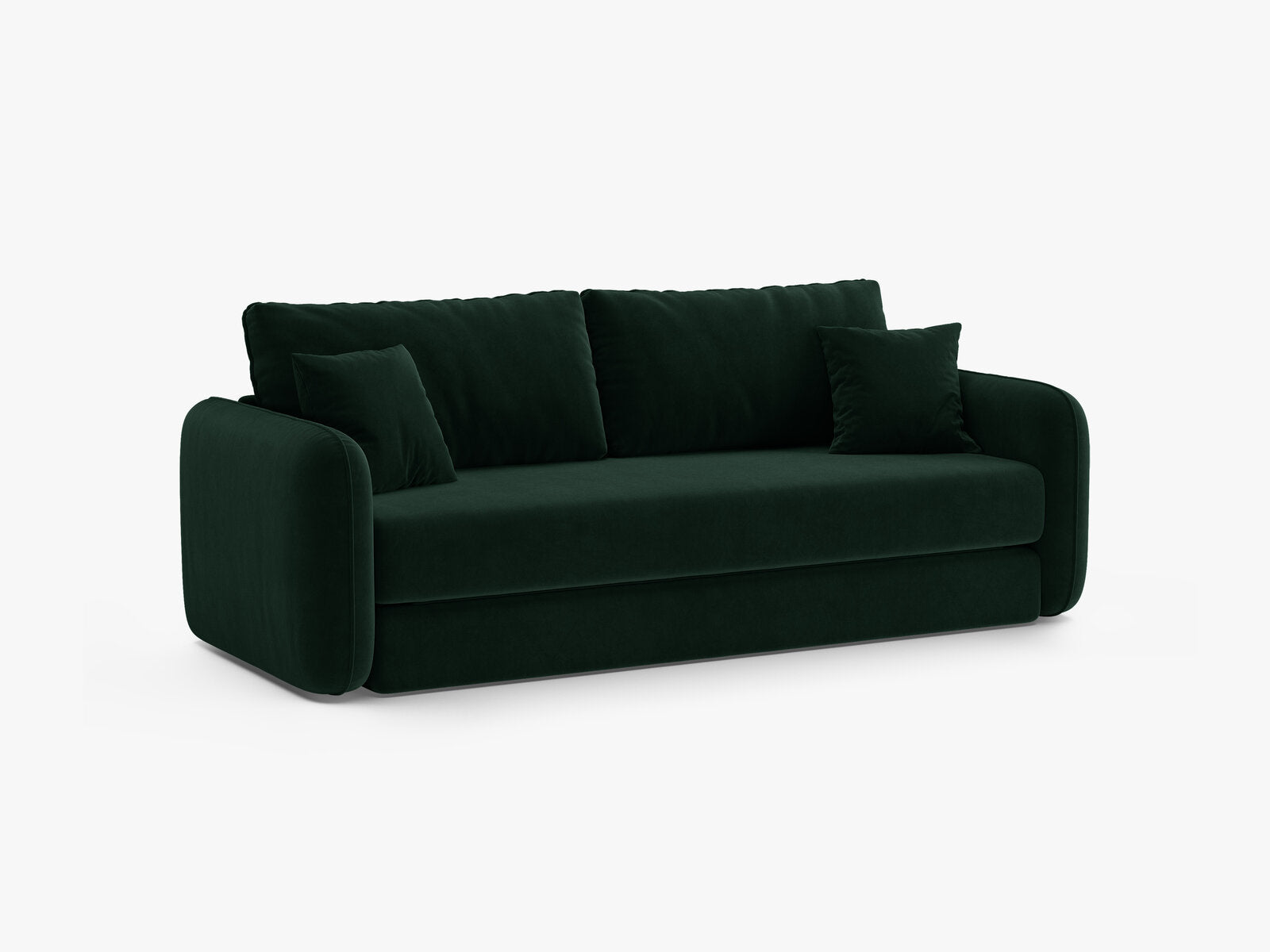 Micadoni Sofa mit Schlaffunktion Dormi 3-Sitzer Samt Salvador Flaschengrün