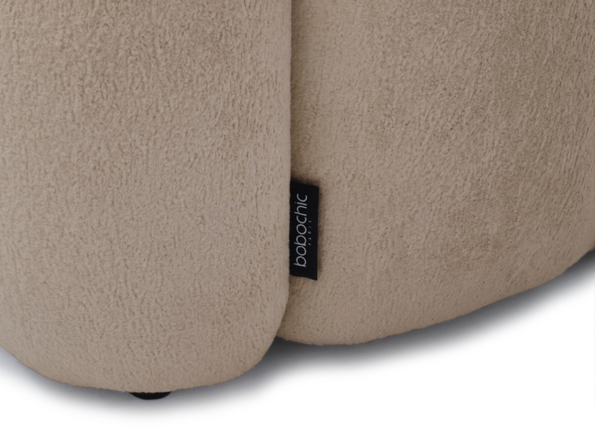 Bobochic Curvy Sofa 3-Sitzer Kunstfell Dunkelbraun