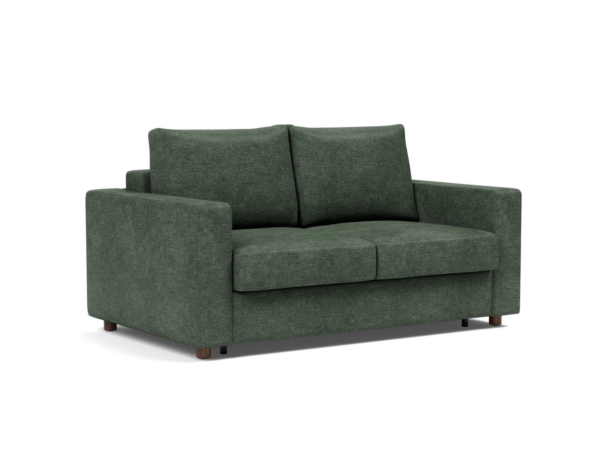 Schlafsofa Neah mit Standard-Armlehnen 140 Flachgewebe Avella 281-Pine-Green