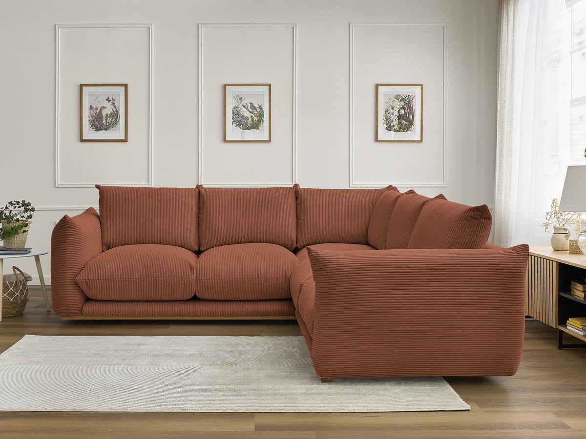 Bobochic Ernest Ecksofa Cordsamt Orange