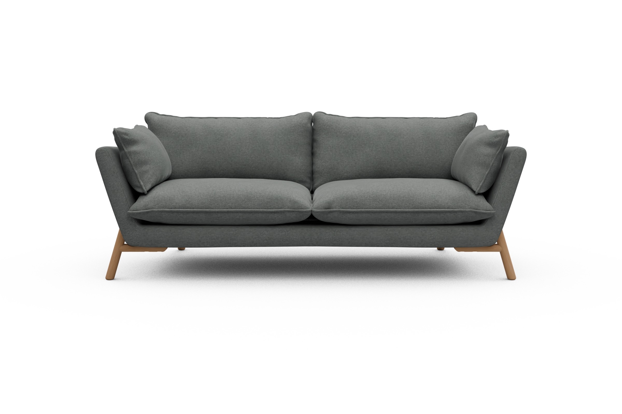 Skandi Home Sofa Emil PREMIUM 3-Sitzer Beinfarbe Eiche Natur Satya-Steel moebelfaktor