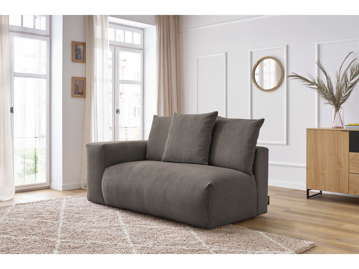Bobochic Voltaire Sofamodul 2-Sitzer 178 × 100 cm Cordsamt Taupe Ecke links