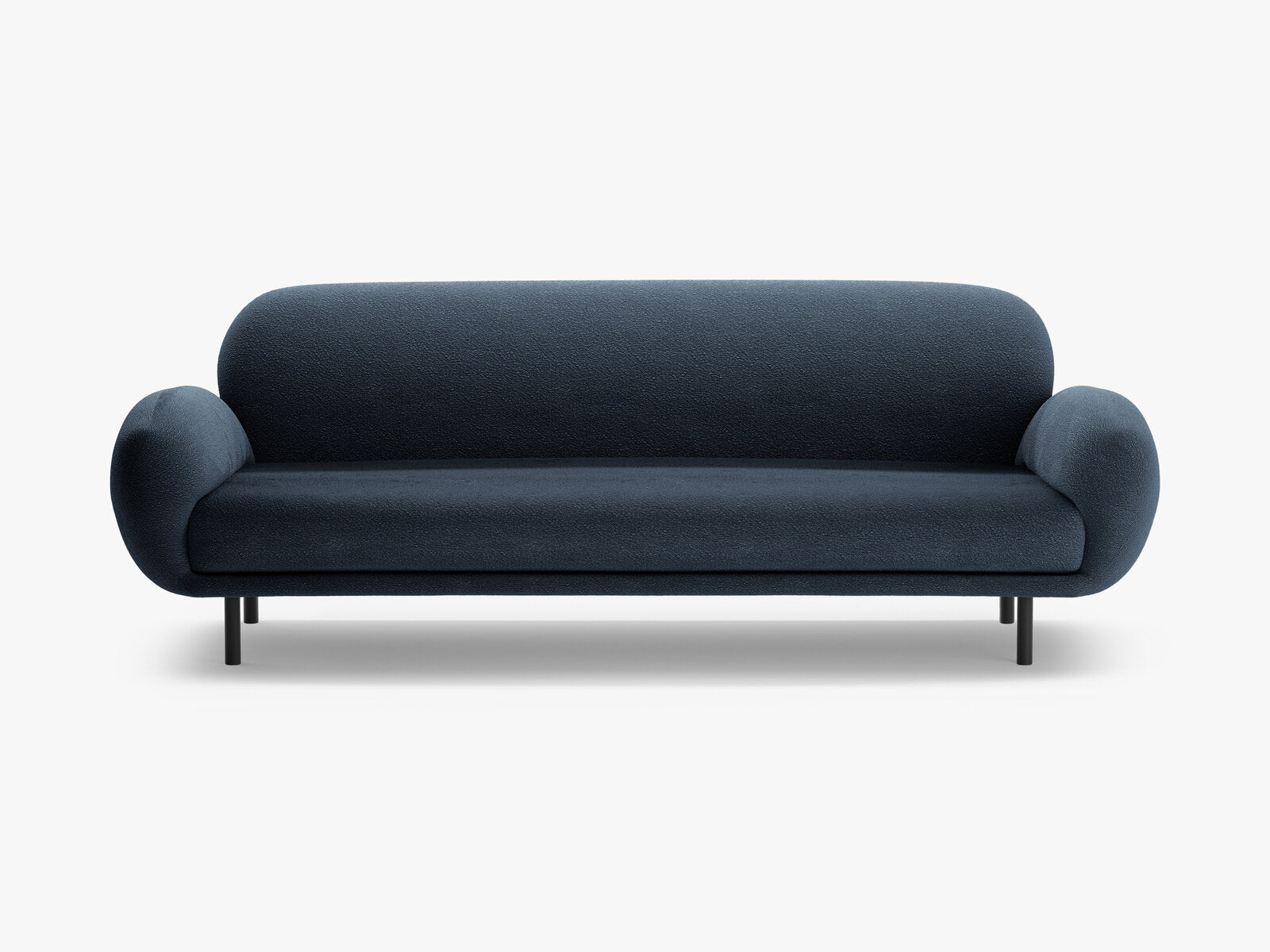 Micadoni Sofa Poppy 3-Sitzer Boucle Baloo Dunkelblau