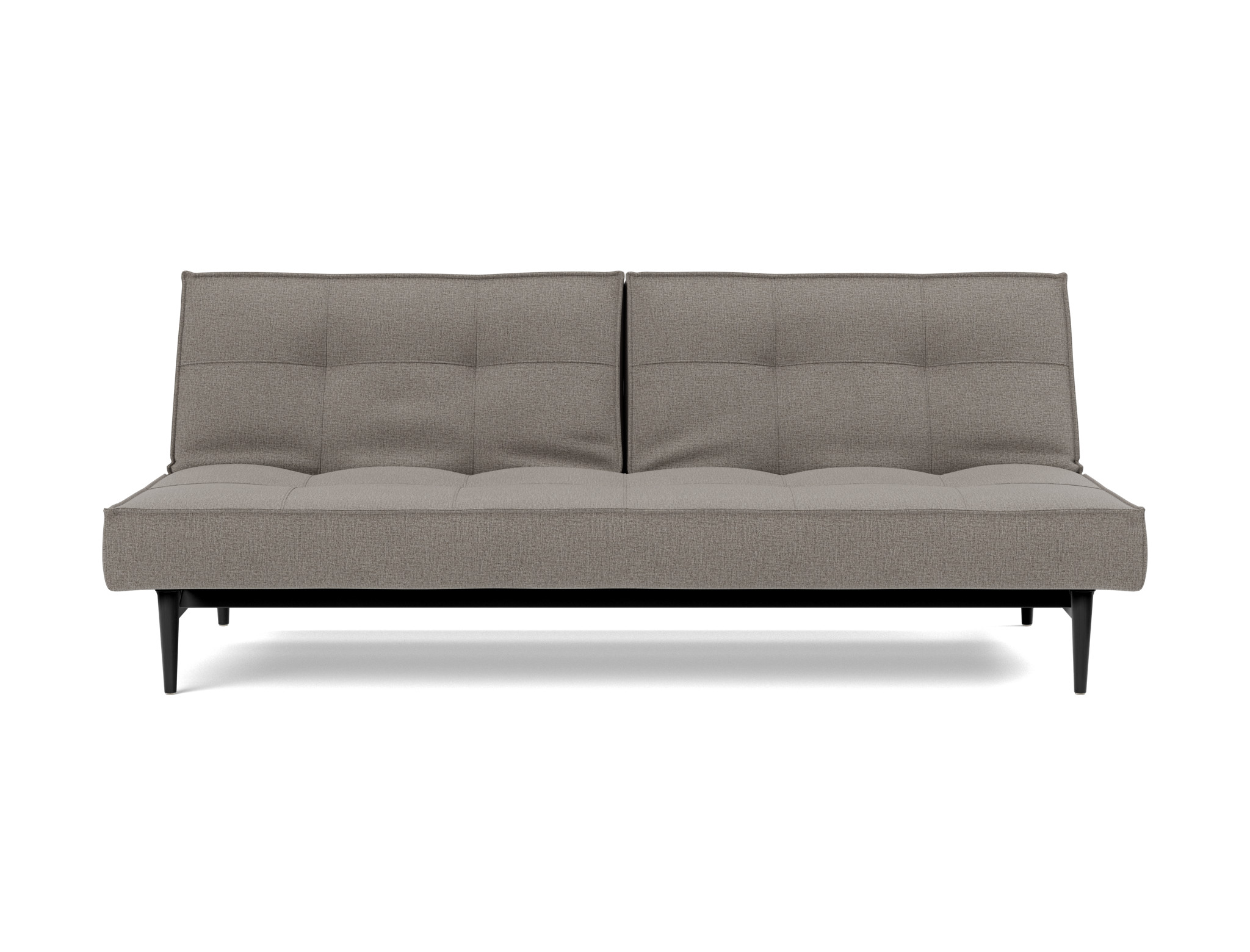 Schlafsofa Splitback Flachgewebe Mixed Dance 521-Grey Beine Styletto Eiche schwarz