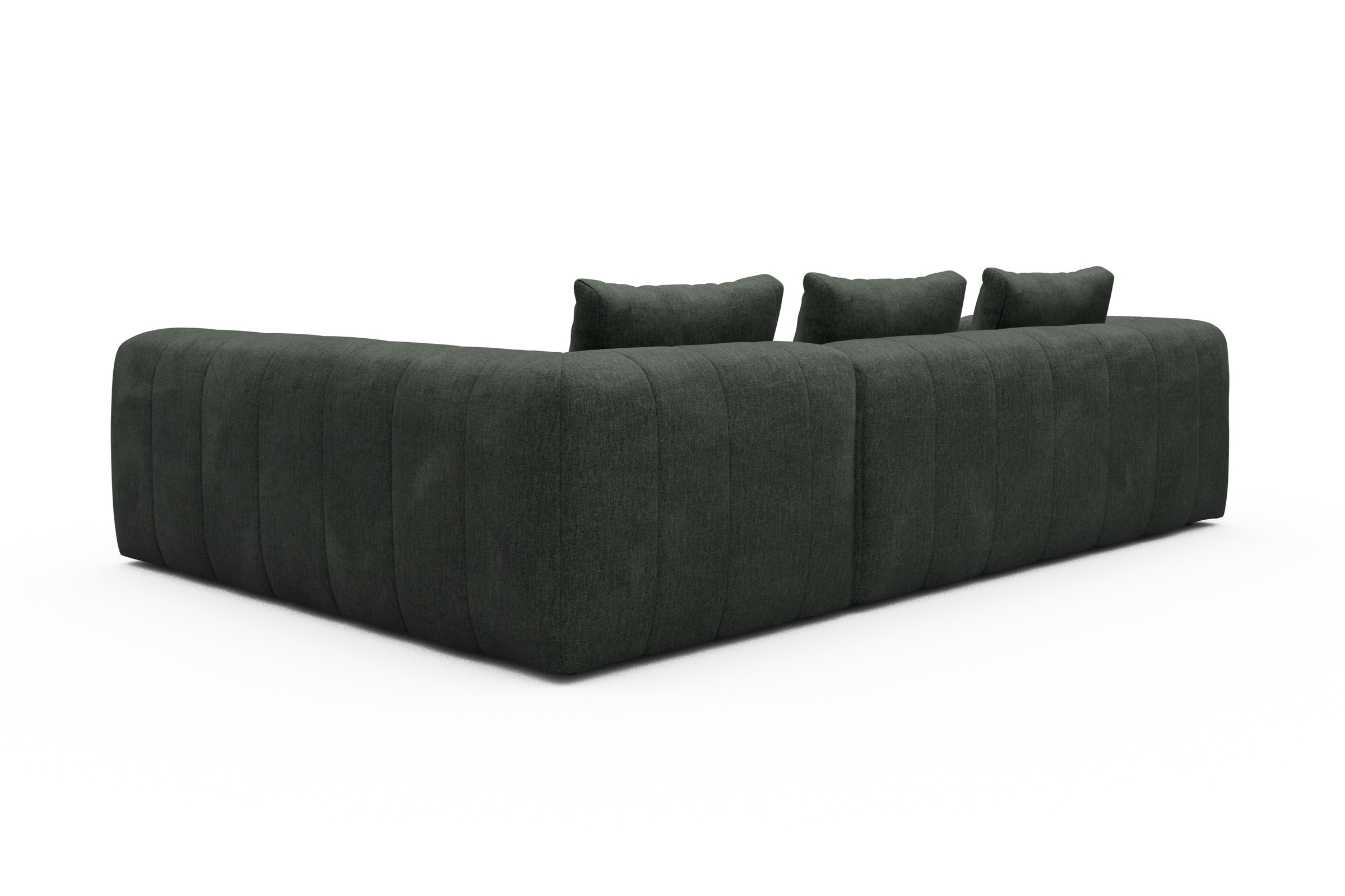 Ecksofa Hugo 2x 2,5-Sitzer Armlehne links Aivi-Pine-Green