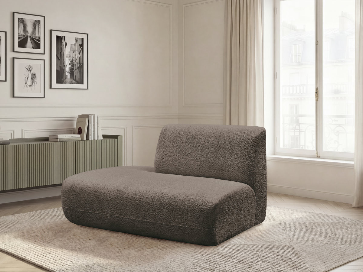 Bobochic Anda Sofamodul 2-Sitzer Chenille Taupe Ecke links