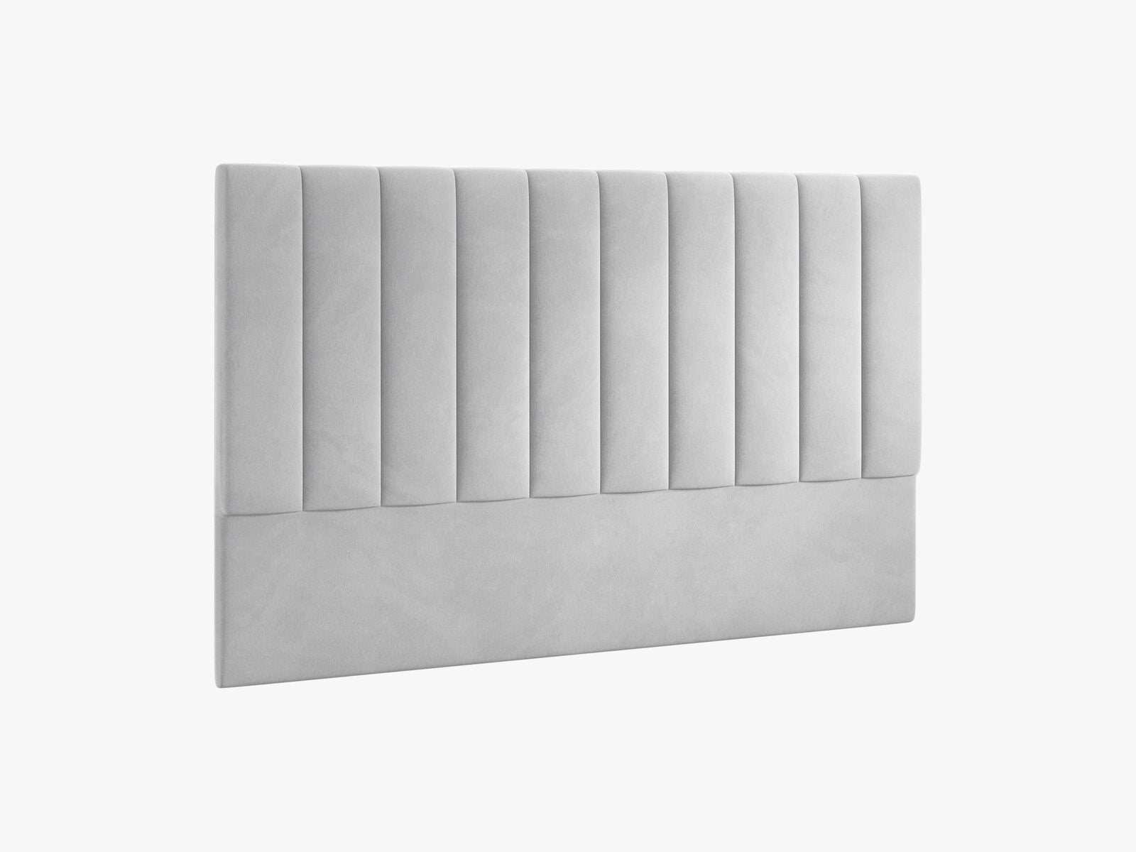 Micadoni Marl Polster-Kopfteil Samt Magic Velvet Hellgrau 200x120