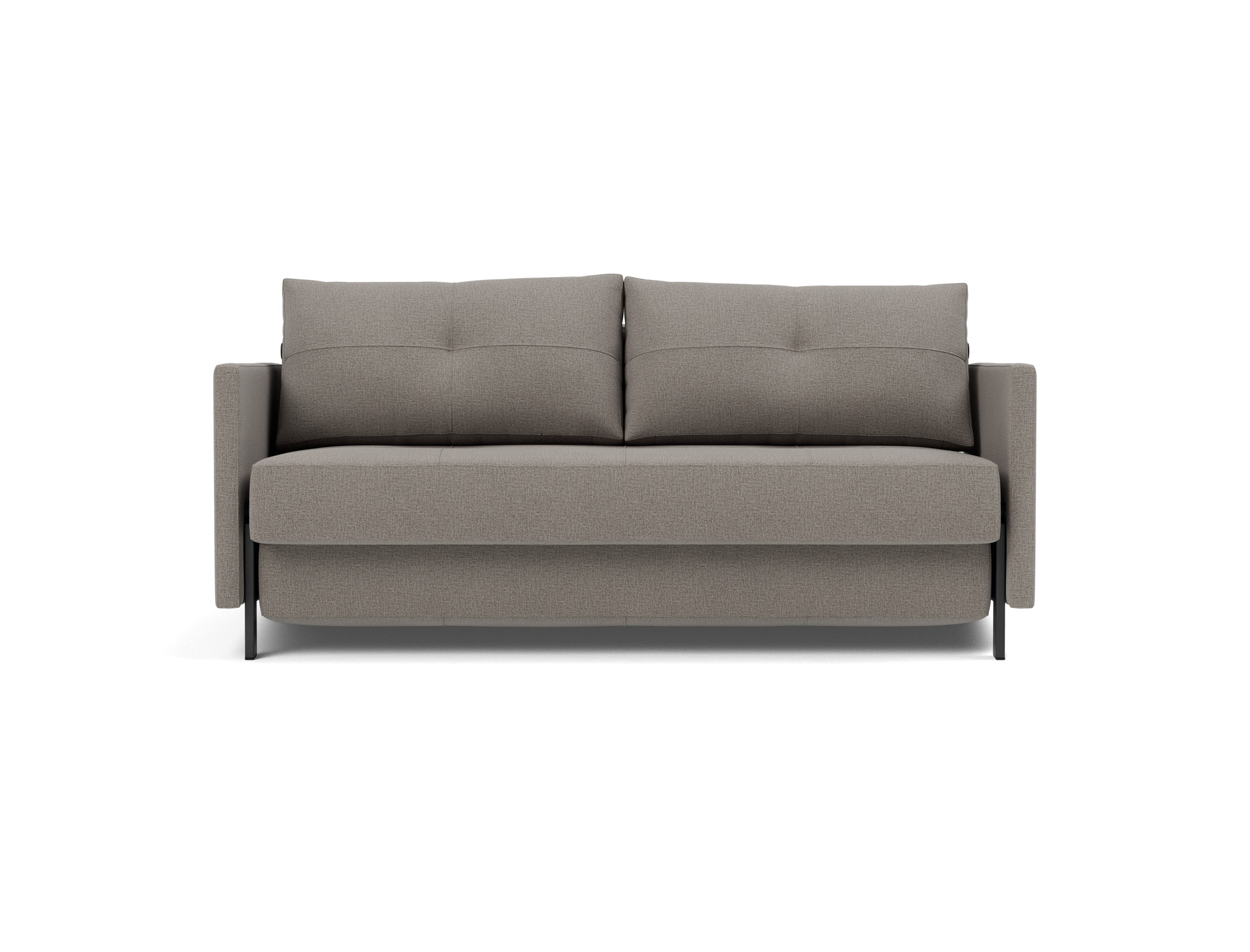 Schlafsofa Cubed mit Armlehnen 160 Flachgewebe Mixed Dance 521-Grey
