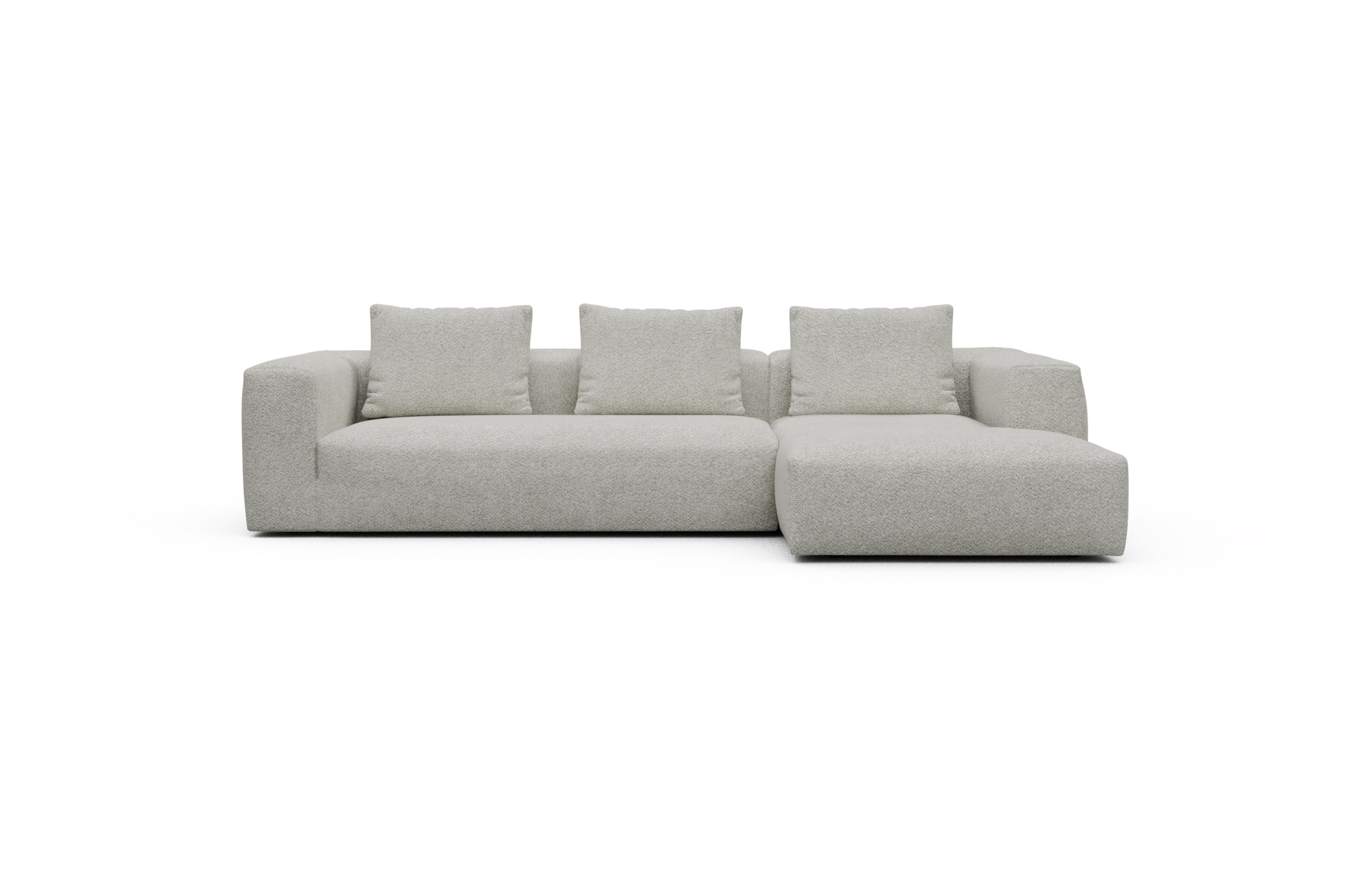 Skandi Home Ecksofa Fred Chaiselongue rechts mit 2,5-Sitzer Vanora-Warm-Sand moebelfaktor