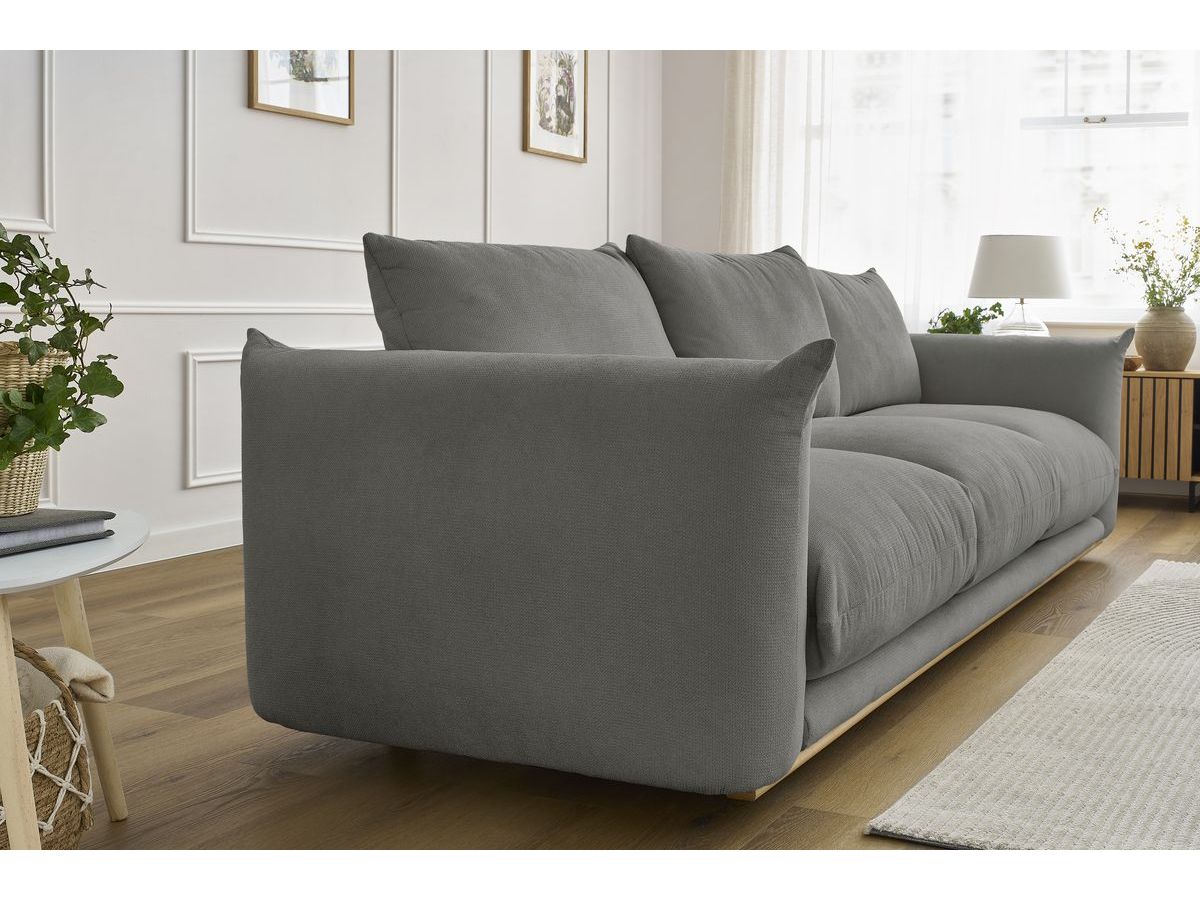 Bobochic Ernest Sofa 3-Sitzer 265 × 106 cm Stoff Dunkelgrau