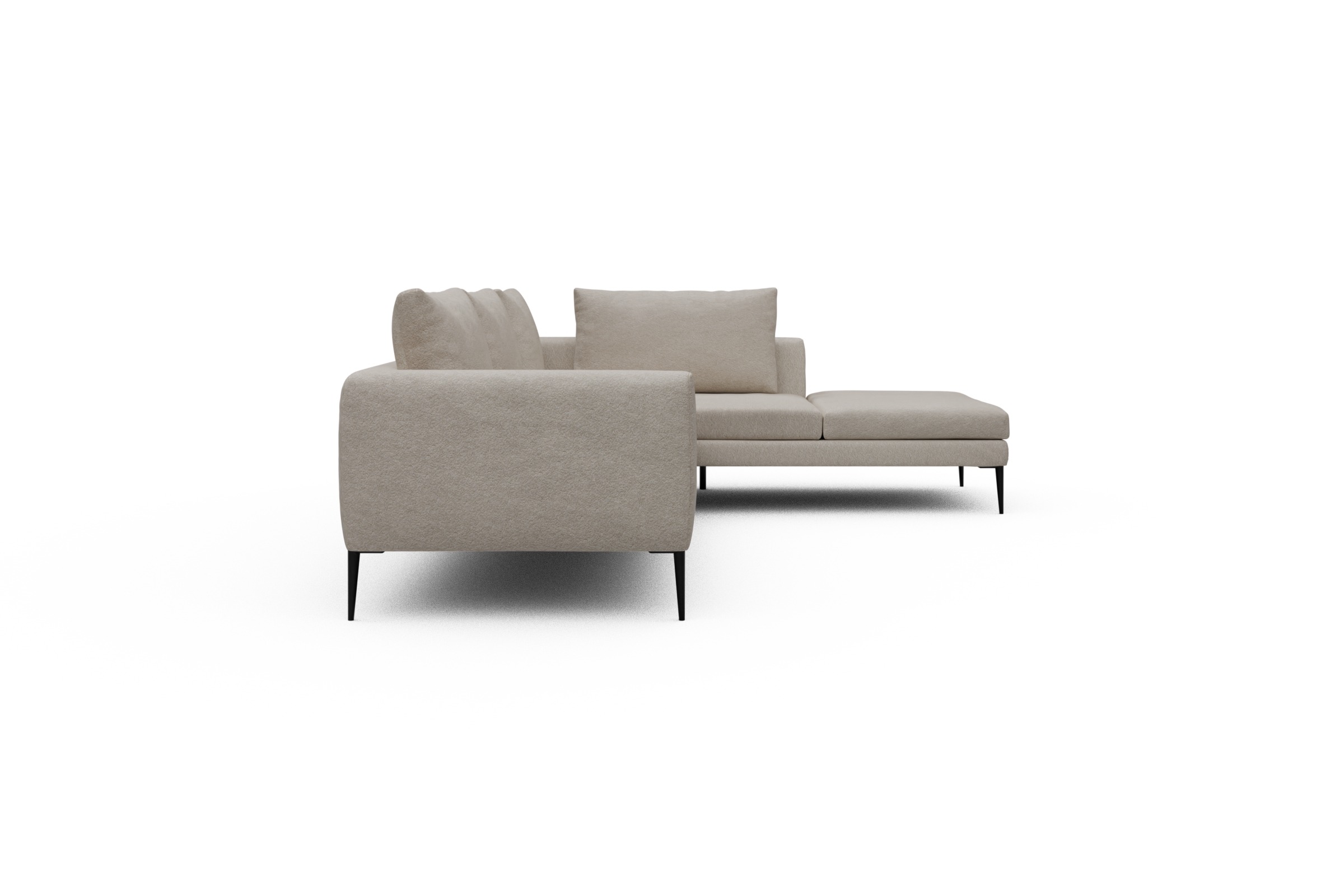 Ecksofa Paul Relax-Ecke links mit 3-Sitzer Aivi-Lace-Beige