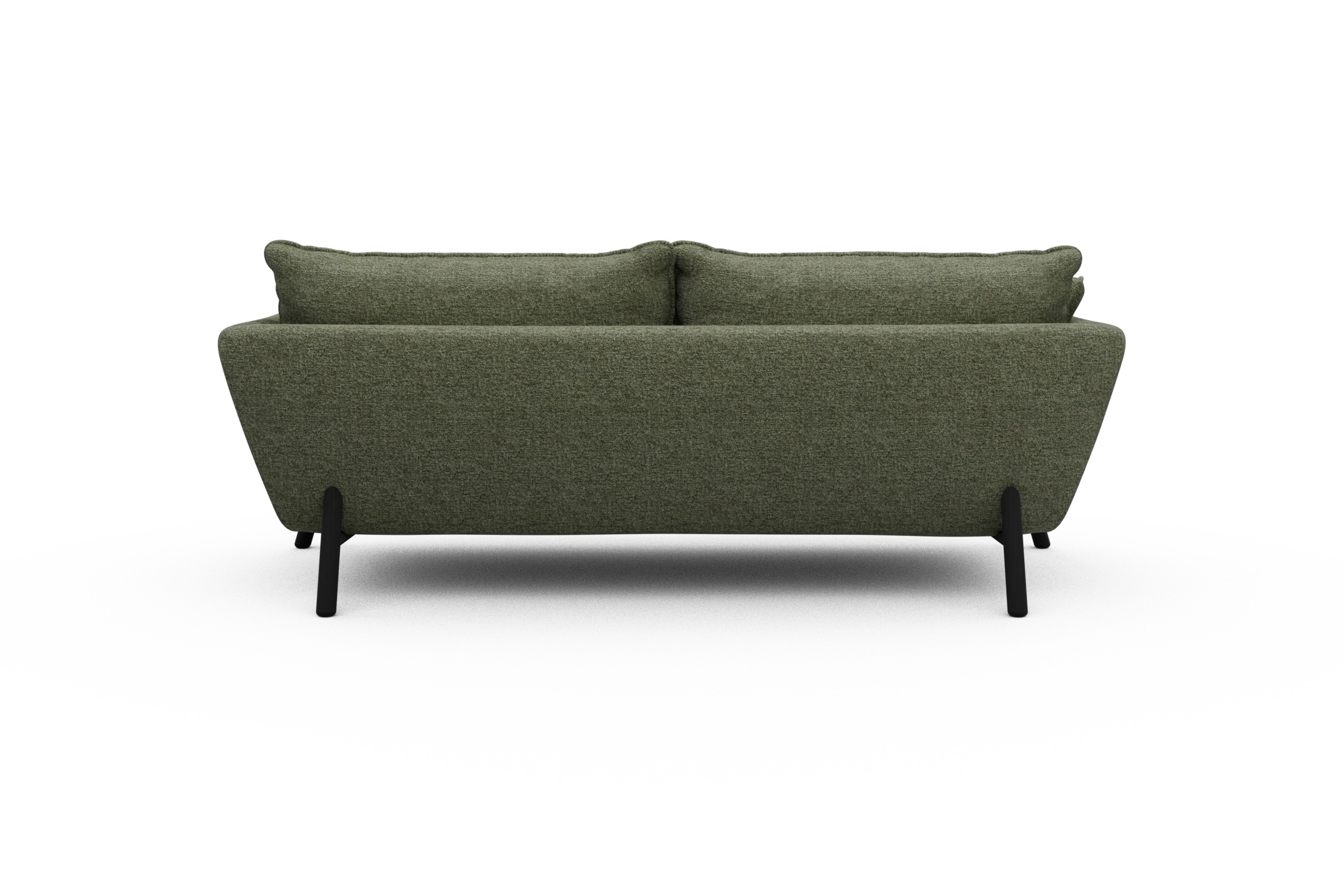 Sofa Emil PREMIUM 3-Sitzer Beinfarbe Eiche Schwarz Carreno-Vivid-Green
