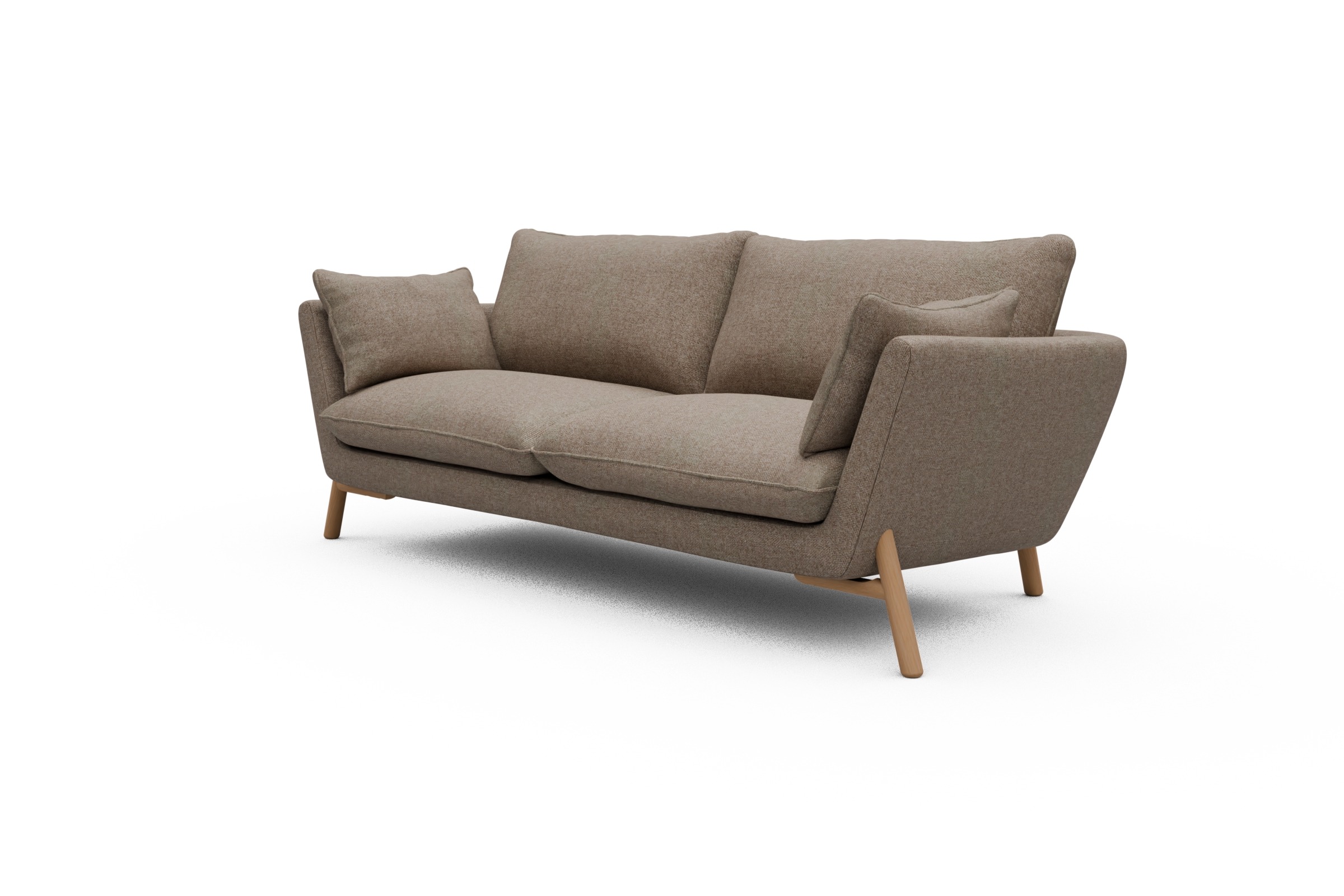 Sofa Emil 3-Sitzer Beinfarbe Eiche Natur Sama-Antelope