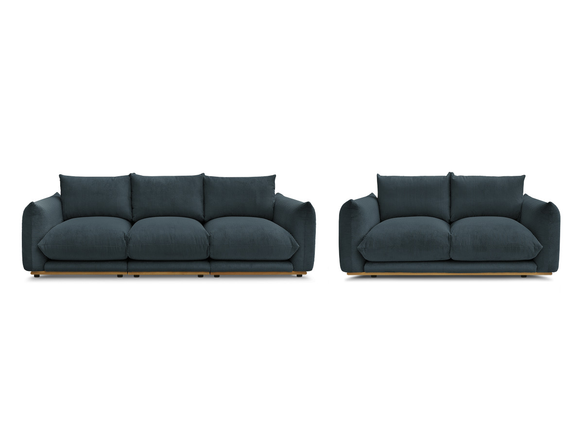 Bobochic Ernest Sofa 5-Sitzer Cordsamt Dunkelblau