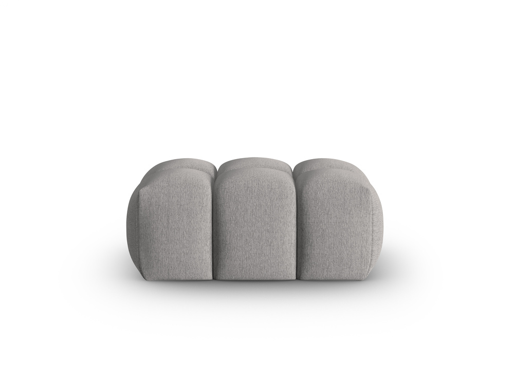 Cosmopolitan Design Pouf Verona Strukturierter Stoff Sorella Warmes Grau