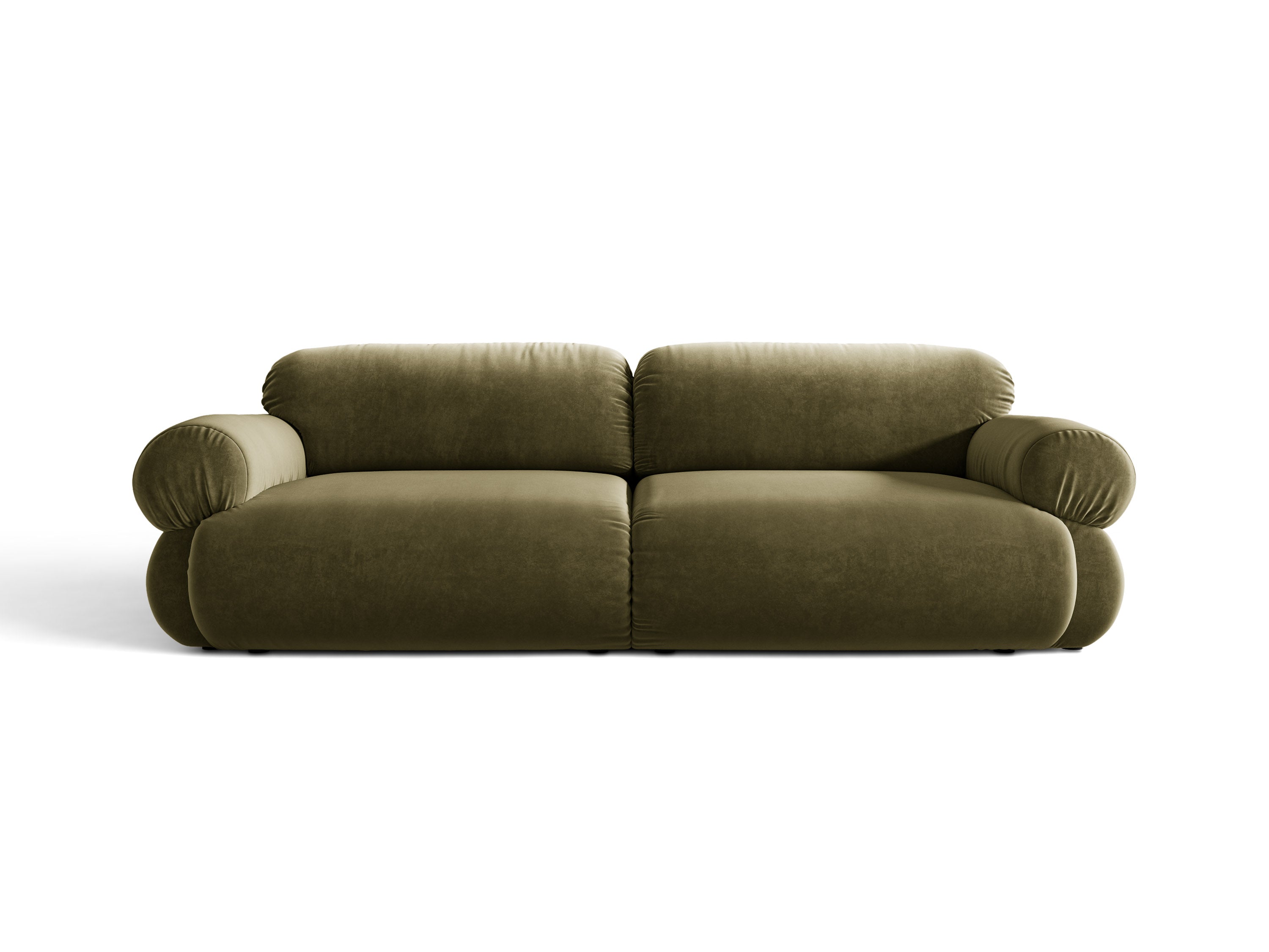 Micadoni Ophelia Sofa 4-Sitzer Samt Salvador Grün