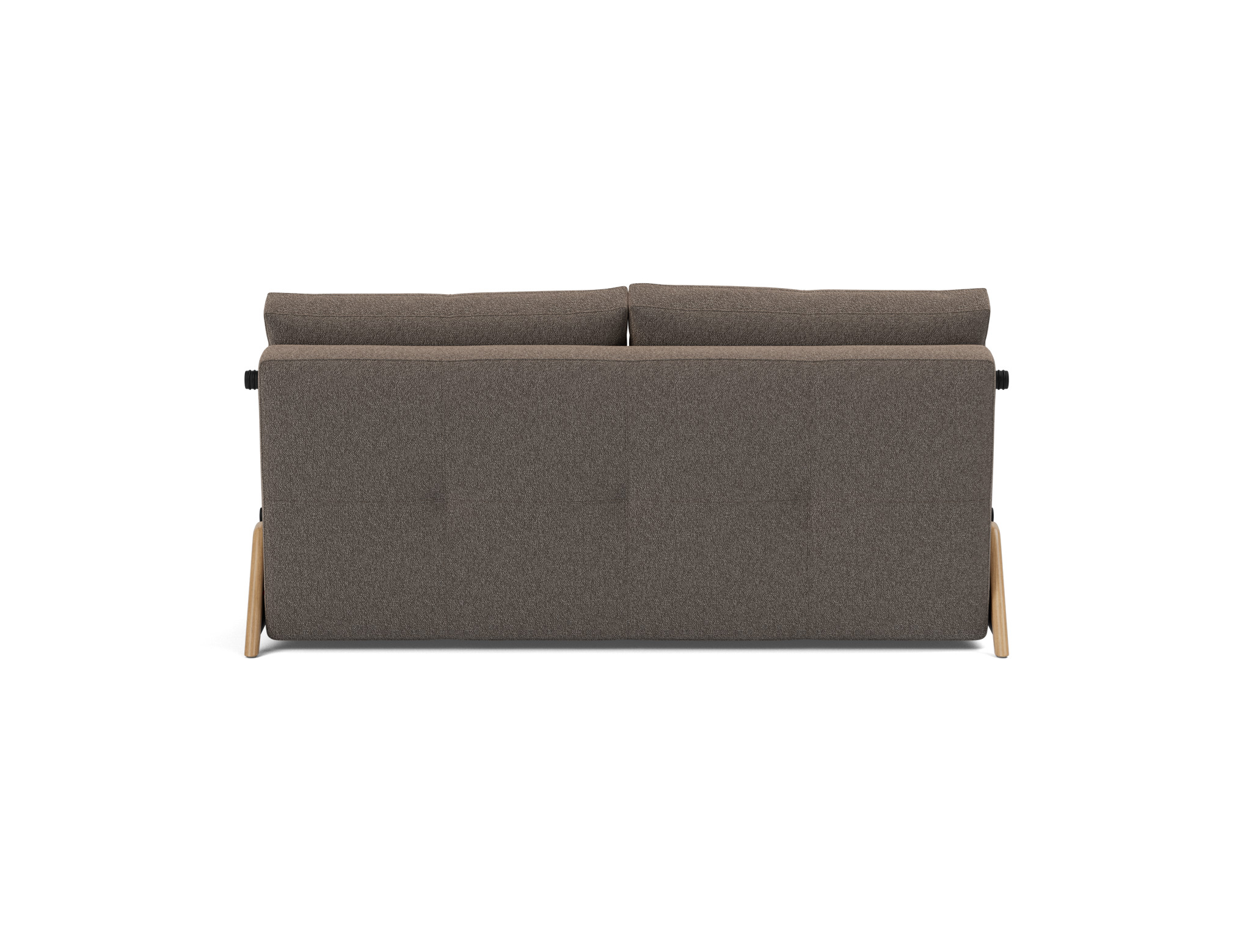 Schlafsofa Cubed 160 Boucle Skandi 530-Taupe Beine Eiche