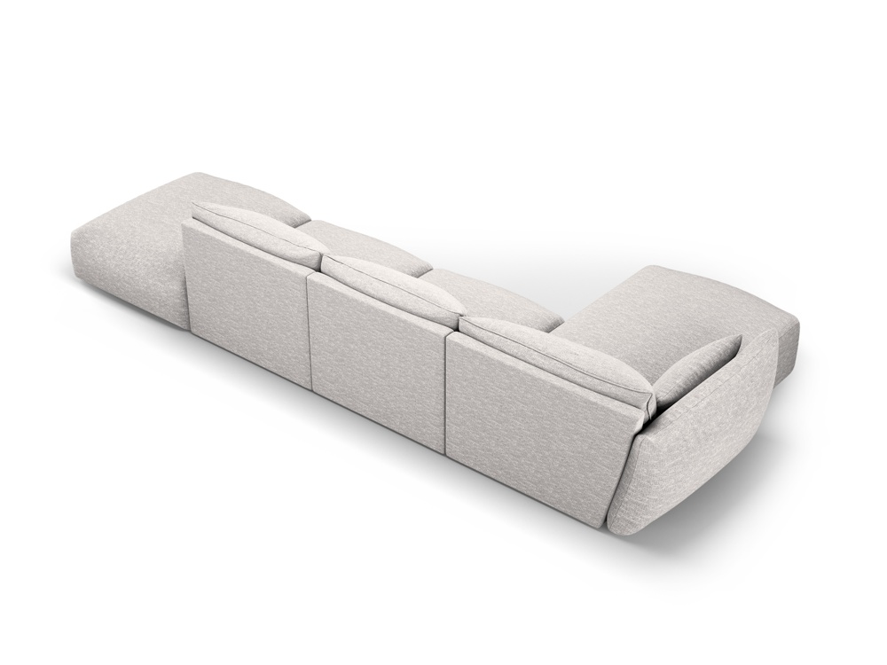 Cosmopolitan Design Ecksofa Matera 5-Sitzer offen Chenille Eden Silber Links
