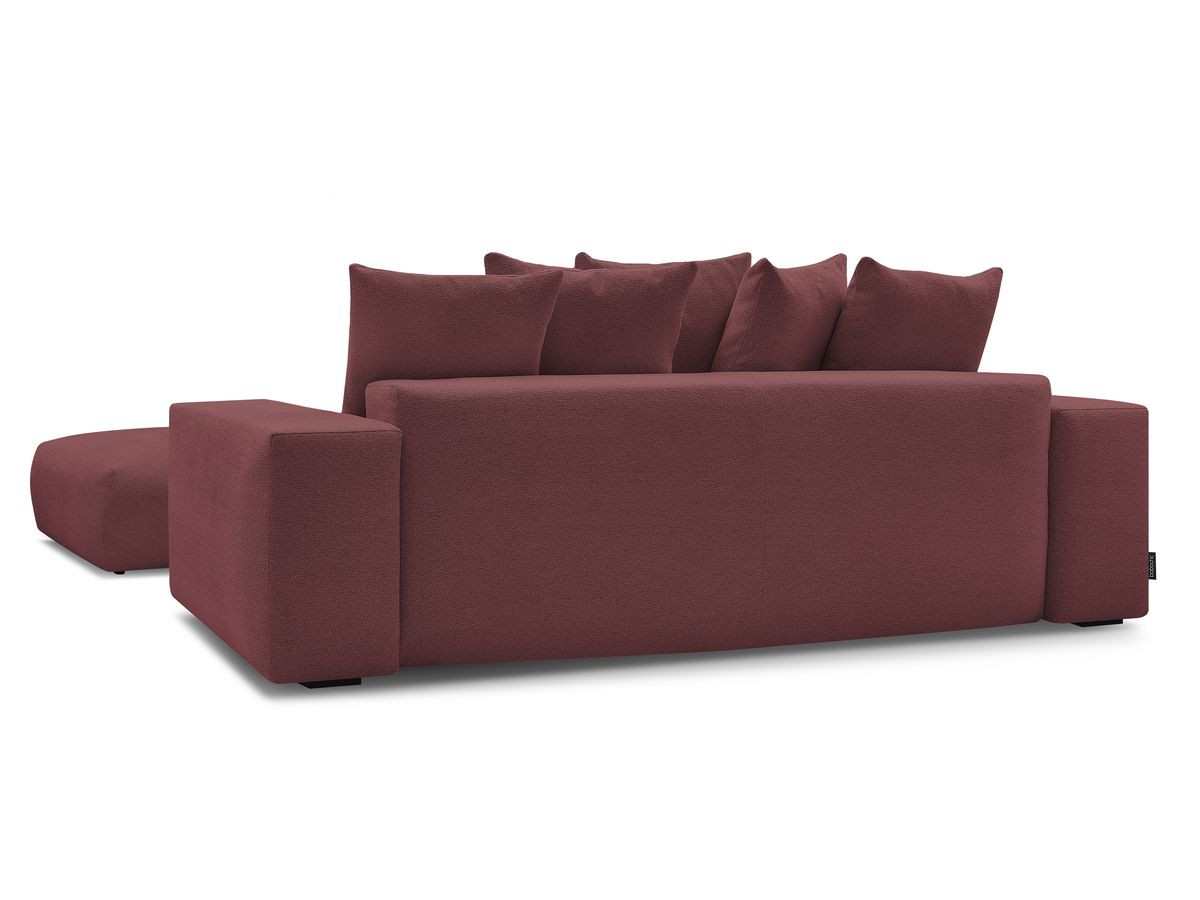 Bobochic Voltaire Sofa 4-Sitzer mit Pouf 280 × 124 cm Melange-Stoff Rot