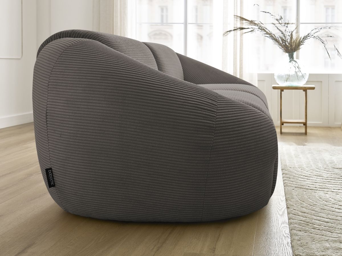 Bobochic Tina Sofa 2-Sitzer Cordsamt Taupe