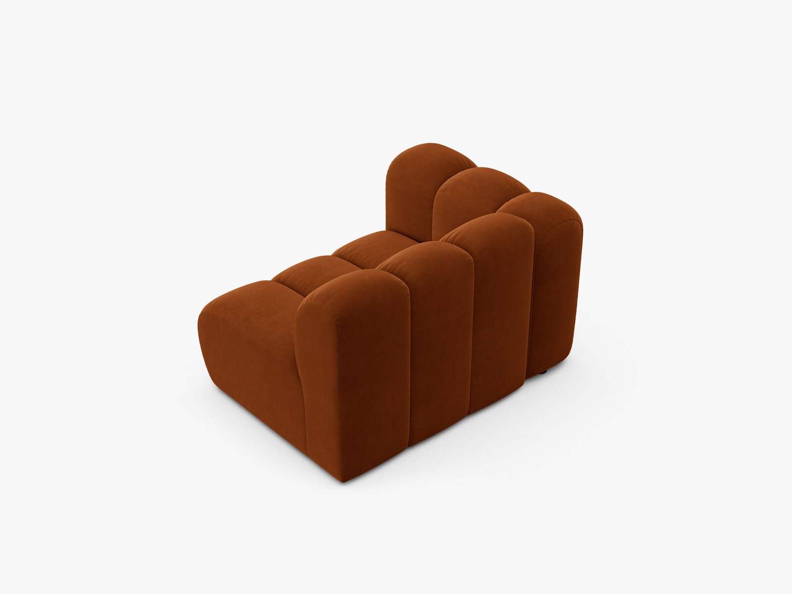 Micadoni Modul Lupine 1-Sitzer Links Samt Salvador Terrakotta