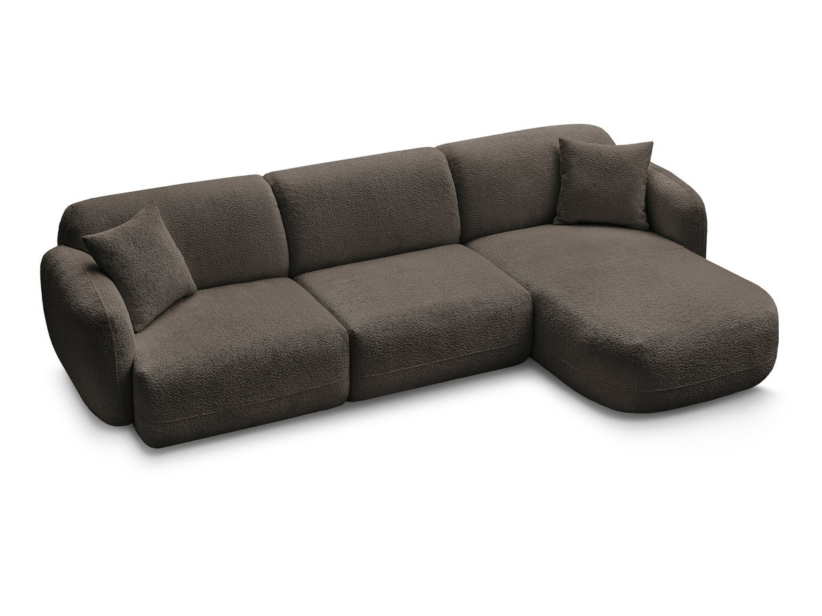 Bobochic Anda Ecksofa 292 × 163 cm Chenille Braun Ecke rechts