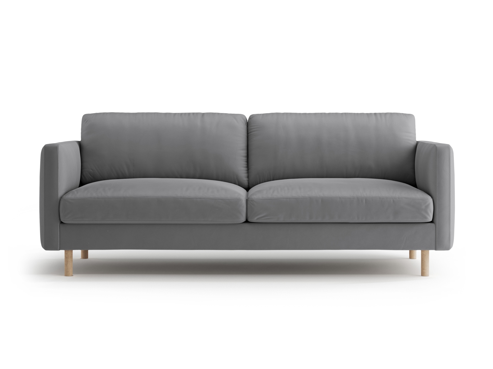 Micadoni Sofa Eden 3-Sitzer Samt Grau
