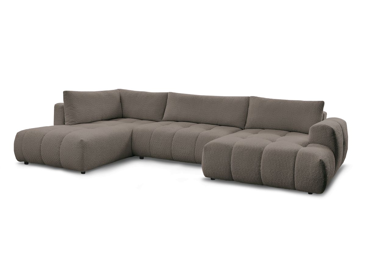 Bobochic Fuji Wohnlandschaft Bouclé-Stoff Braun Ecke rechts