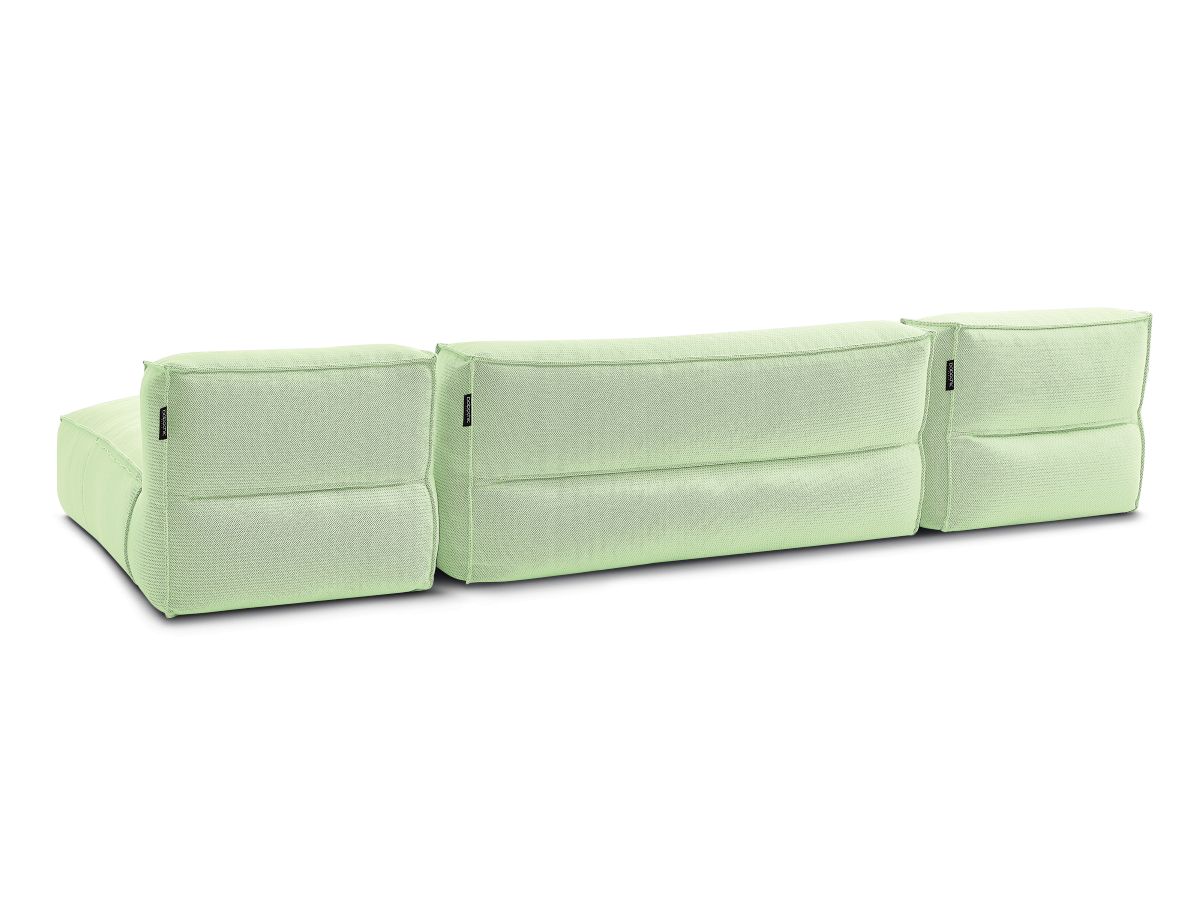 Bobochic Biarritz Gartensofa 4-Sitzer Melange-Stoff Grün