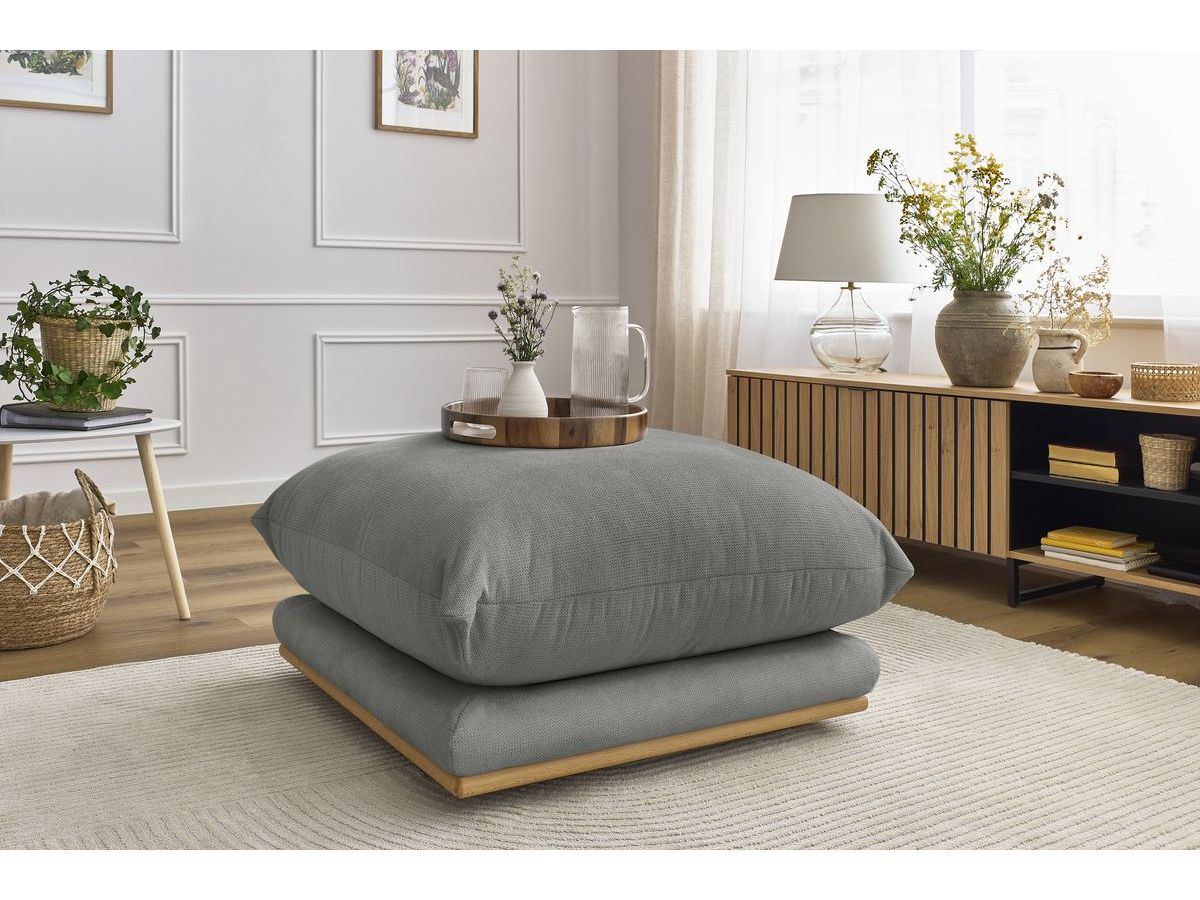 Bobochic Ernest Pouf Stoff Dunkelgrau
