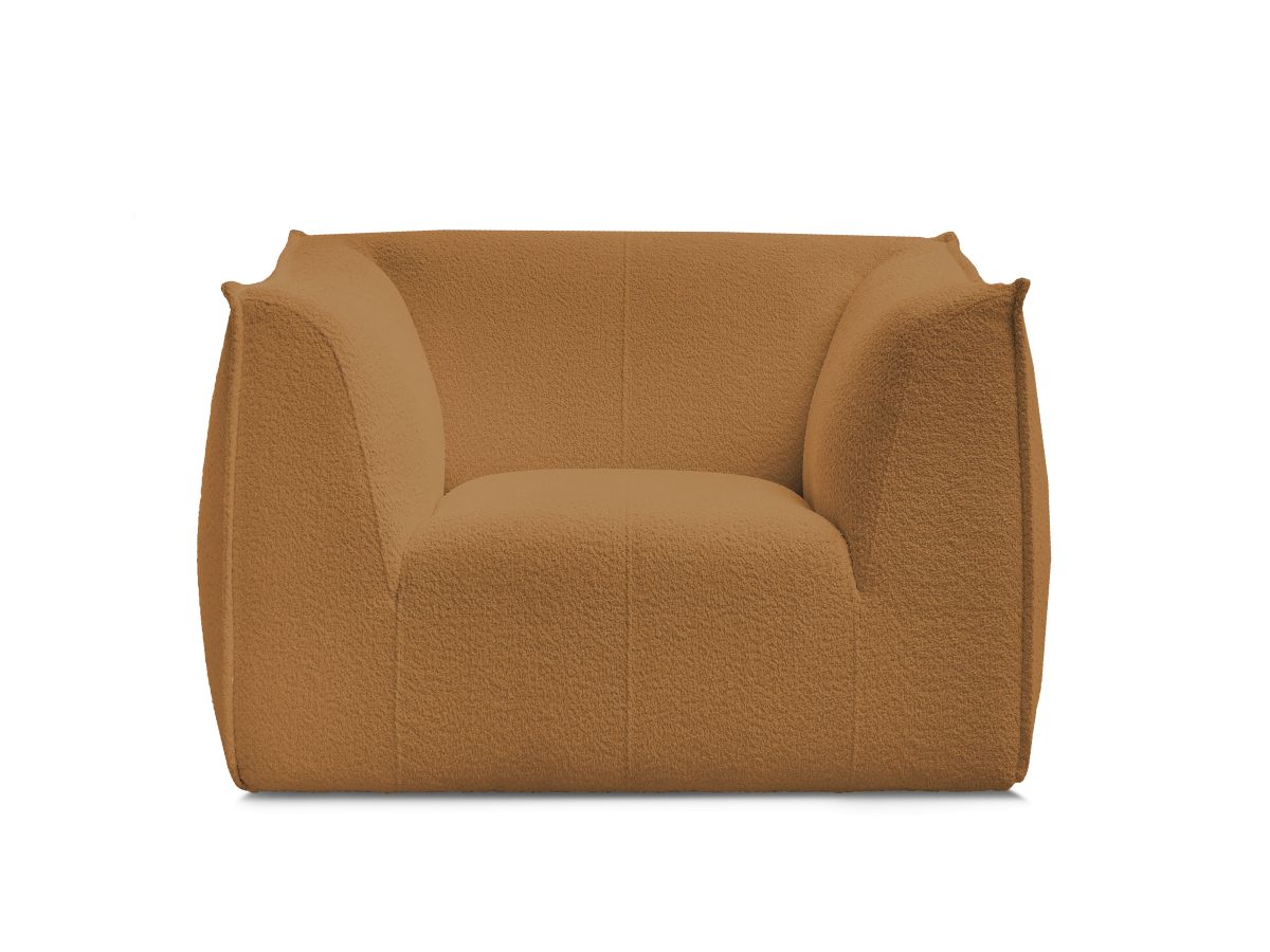 Bobochic Giorgia Sessel Bouclé-Stoff Gelb
