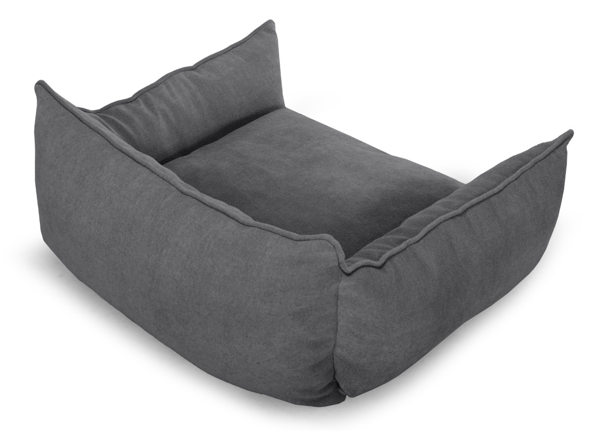 Bobochic Pluto Hundekorb Strukturstoff Dunkelgrau, Größe M (65 cm)