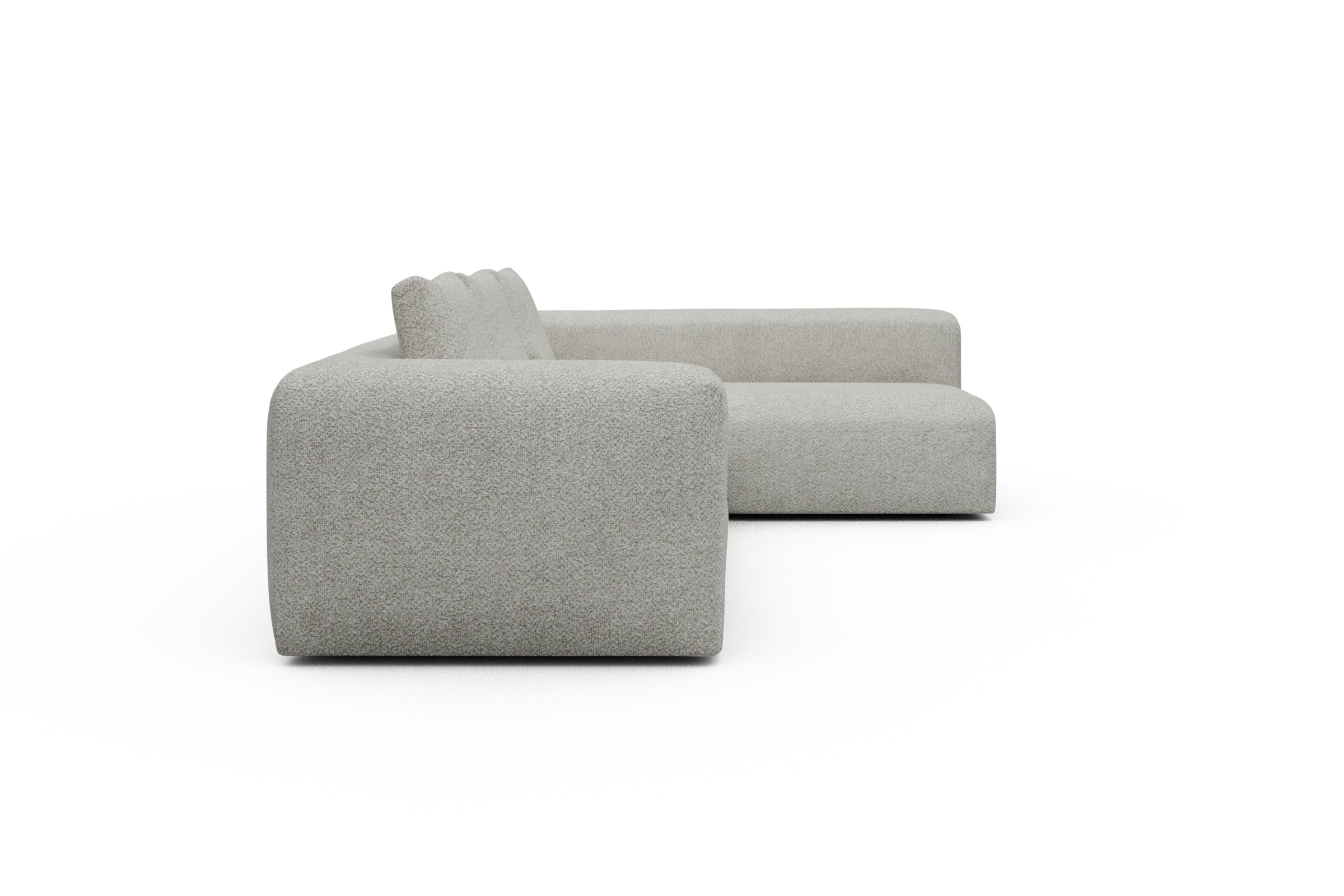 Ecksofa Fred 2x 2,5-Sitzer rechts offen Vanora-Warm-Sand